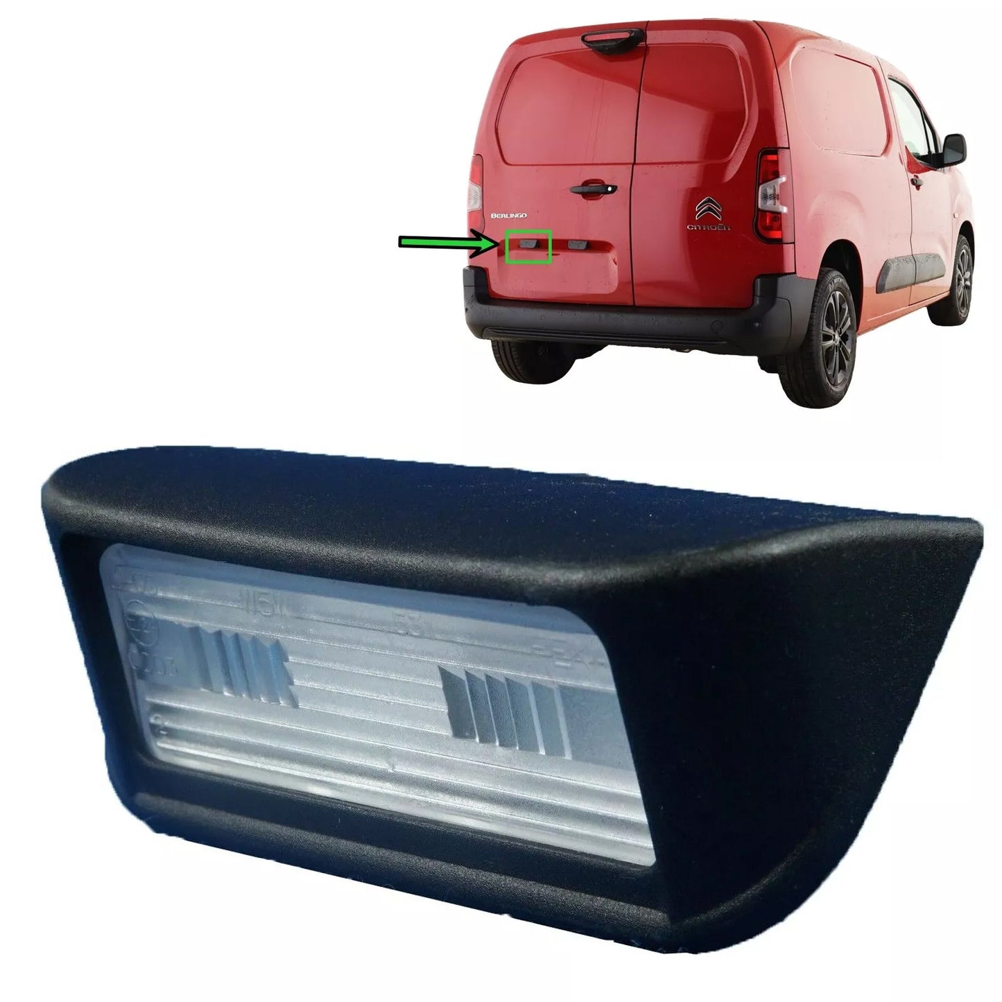 PinochUKka | 2 x Rear Number Plate Light Lamp, Licence Plate Light 6340.E9 Peugeot