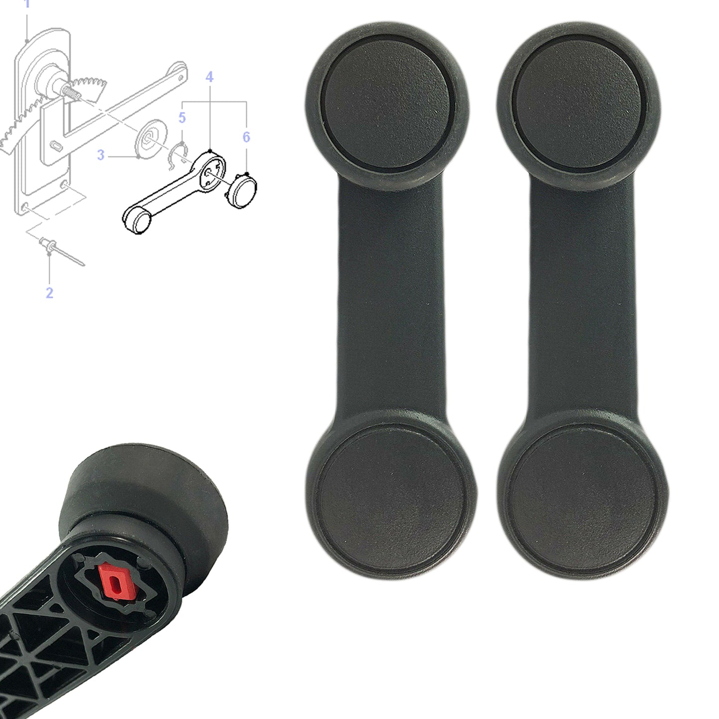 PinochUKka | Window Winder Regulator Control Handle Fits Ford 7304053