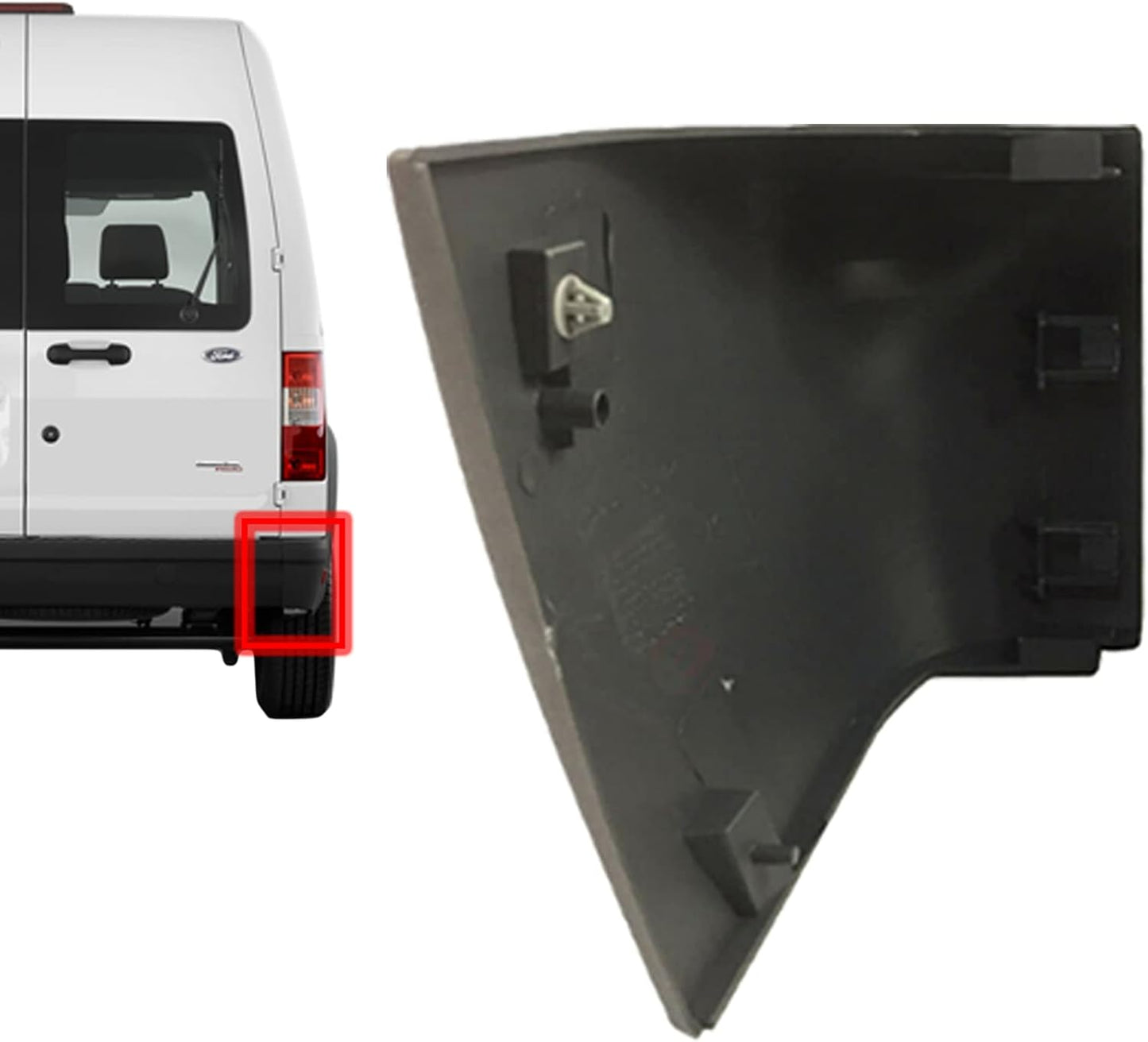 PinochUKka | Rear Bumper Corner, End Caps, Bumper Cover For Ford Transit Connect