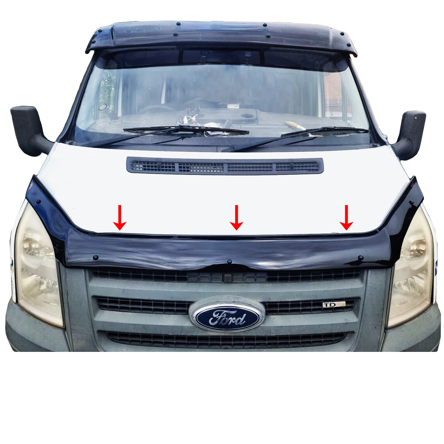 PinochUKka | Fits FORD TRANSIT MK7 Wind Stone Bug Shield Deflector Protector