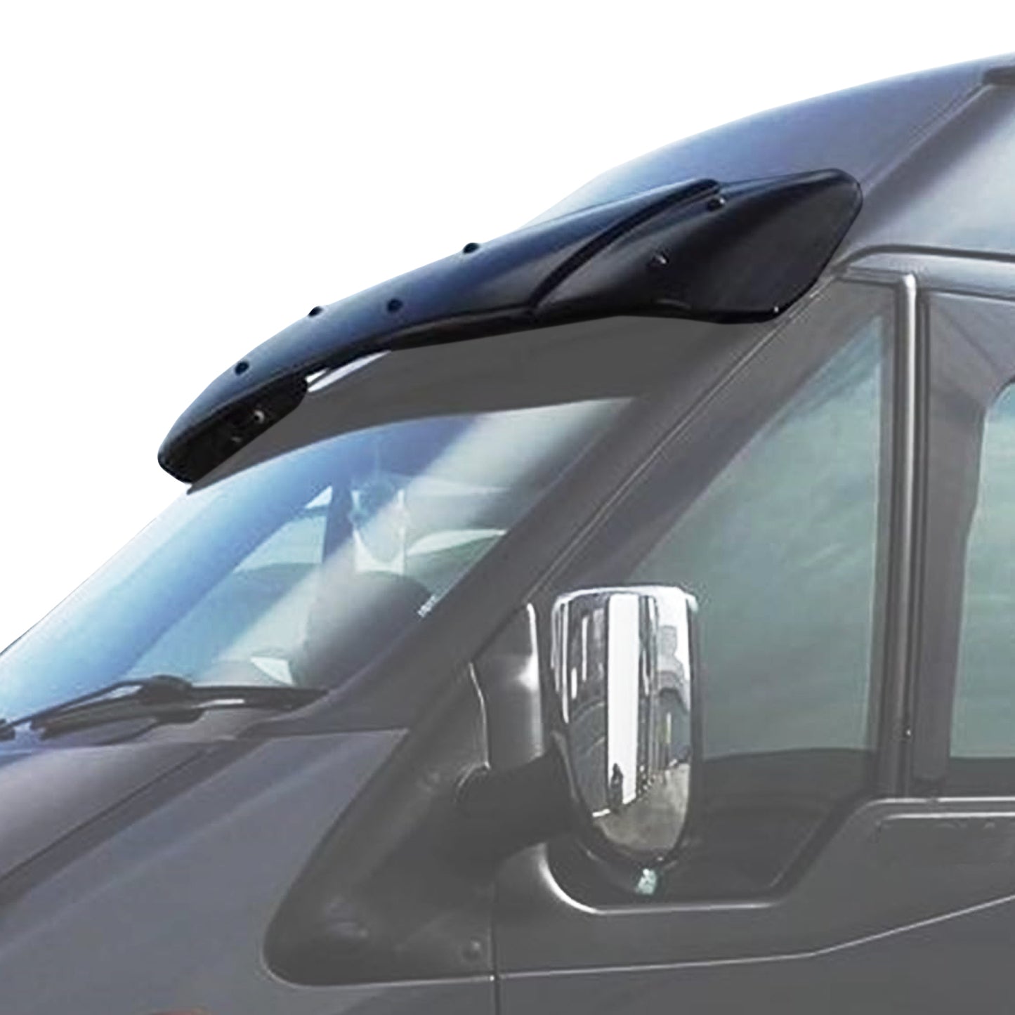 PinochUKka | Fits Ford Transit MK6 ABS Black Sun Visor Solid Black