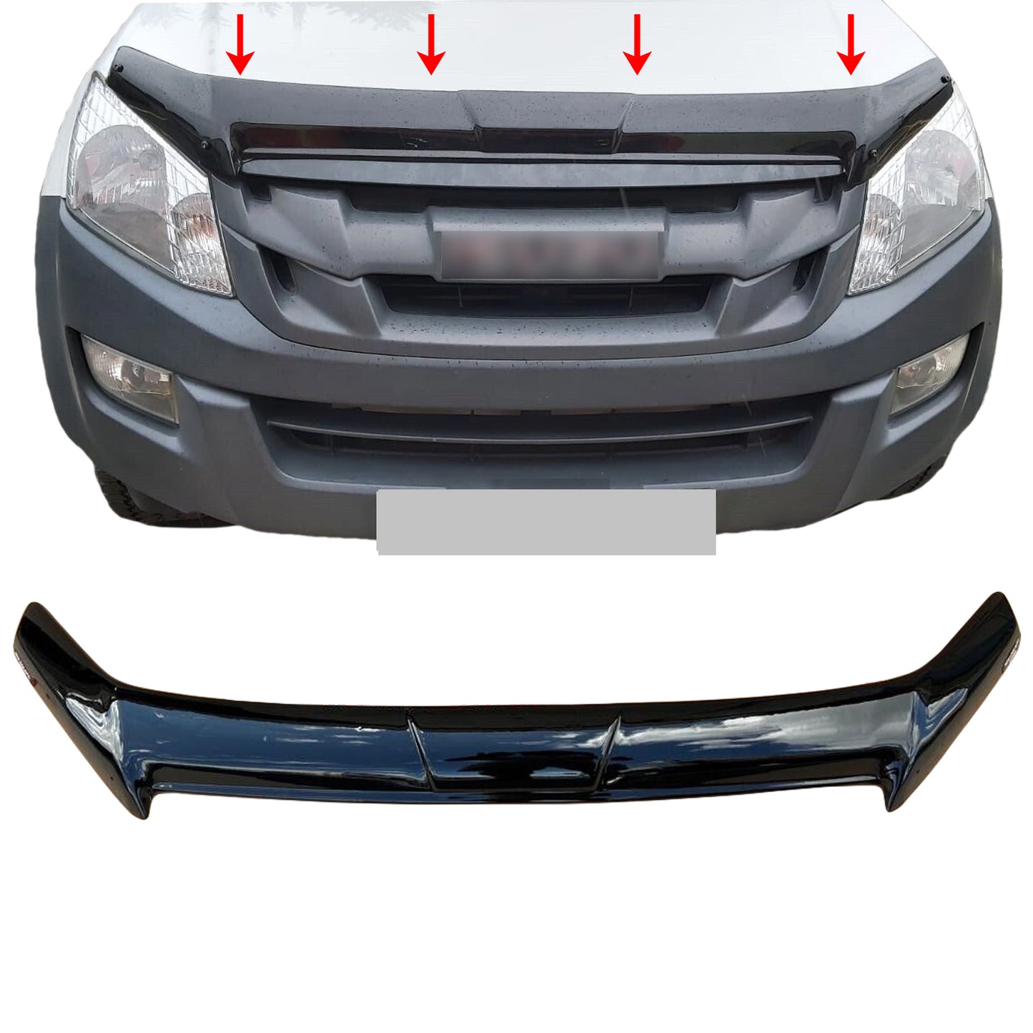 PinochUKka | ISUZU D-MAX II 12-16 Wind Stone Deflector Protector Bug Shield