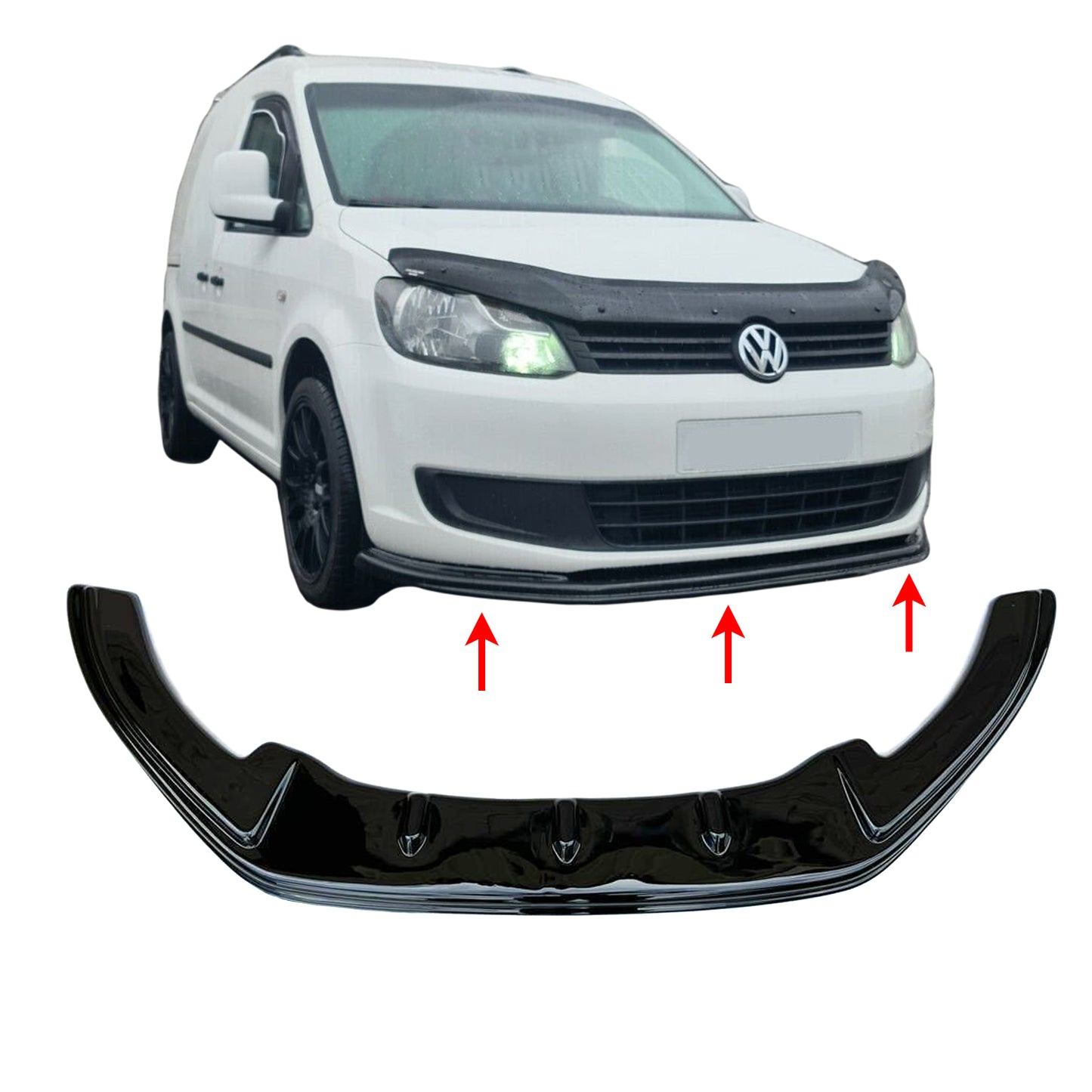 PinochUKka | Fits VW Caddy MK3 Front Lower Bumper Lip Splitter