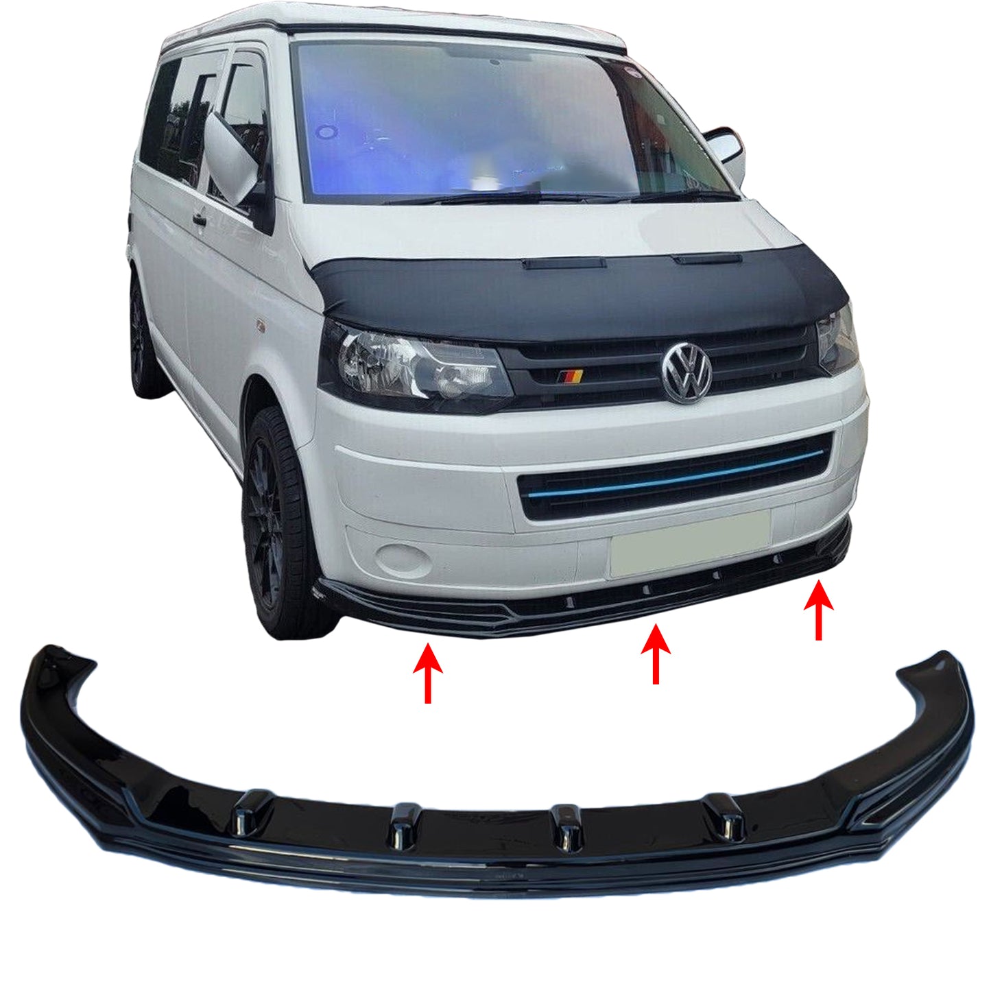PinochUKka | Fit VW T5.1 Facelift Front Lower Bumper Lip Splitter