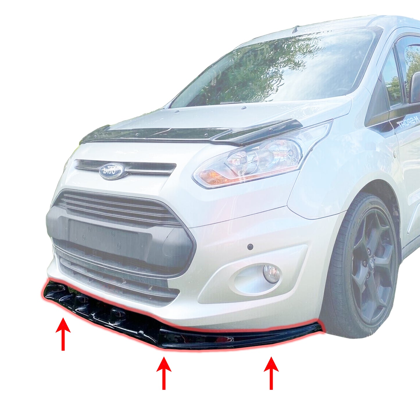 PinochUKka | Fit Ford Transit Connect 2014-2020 Front Bumper Lip