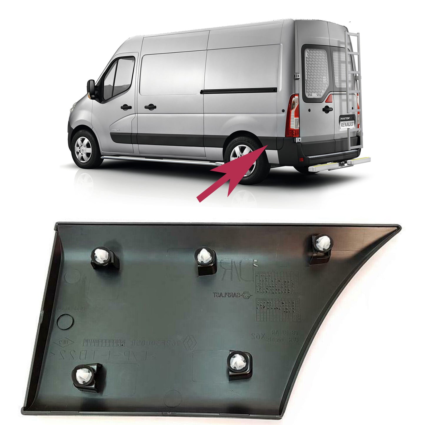 PinochUKka | Rear Passenger Moulding Protective Strip Fit Master MK3 Movano 768F20005R