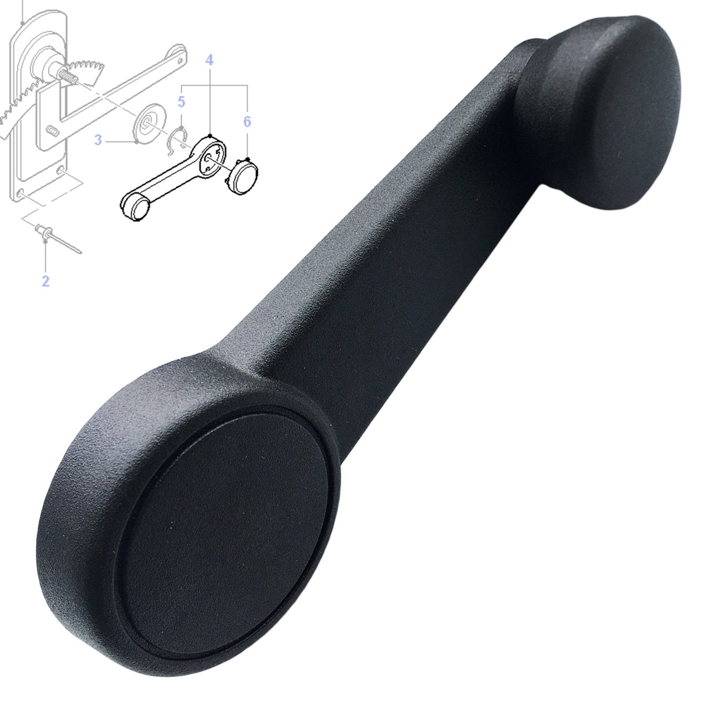 PinochUKka | Window Winder Regulator Control Handle Fits Focus Fiesta Transit 1041708 7304053