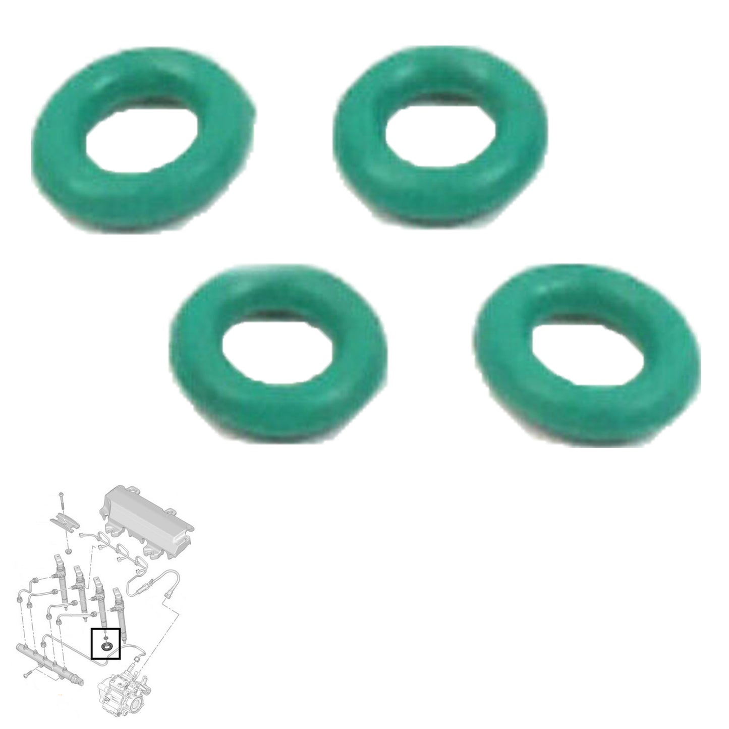 PinochUKka | Fuel Injector Seal Washer O-Ring Set Ford PinochUKka | Fuel Injector O-Ring Set 03L103070A, 1760803