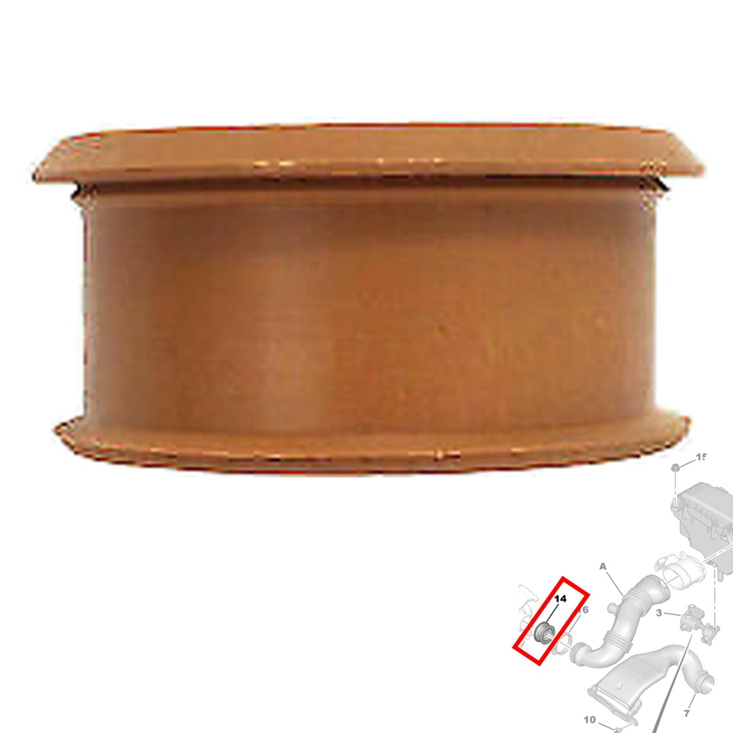 PinochUKka Upper Turbo Hose 1.6 HDI 1434C8