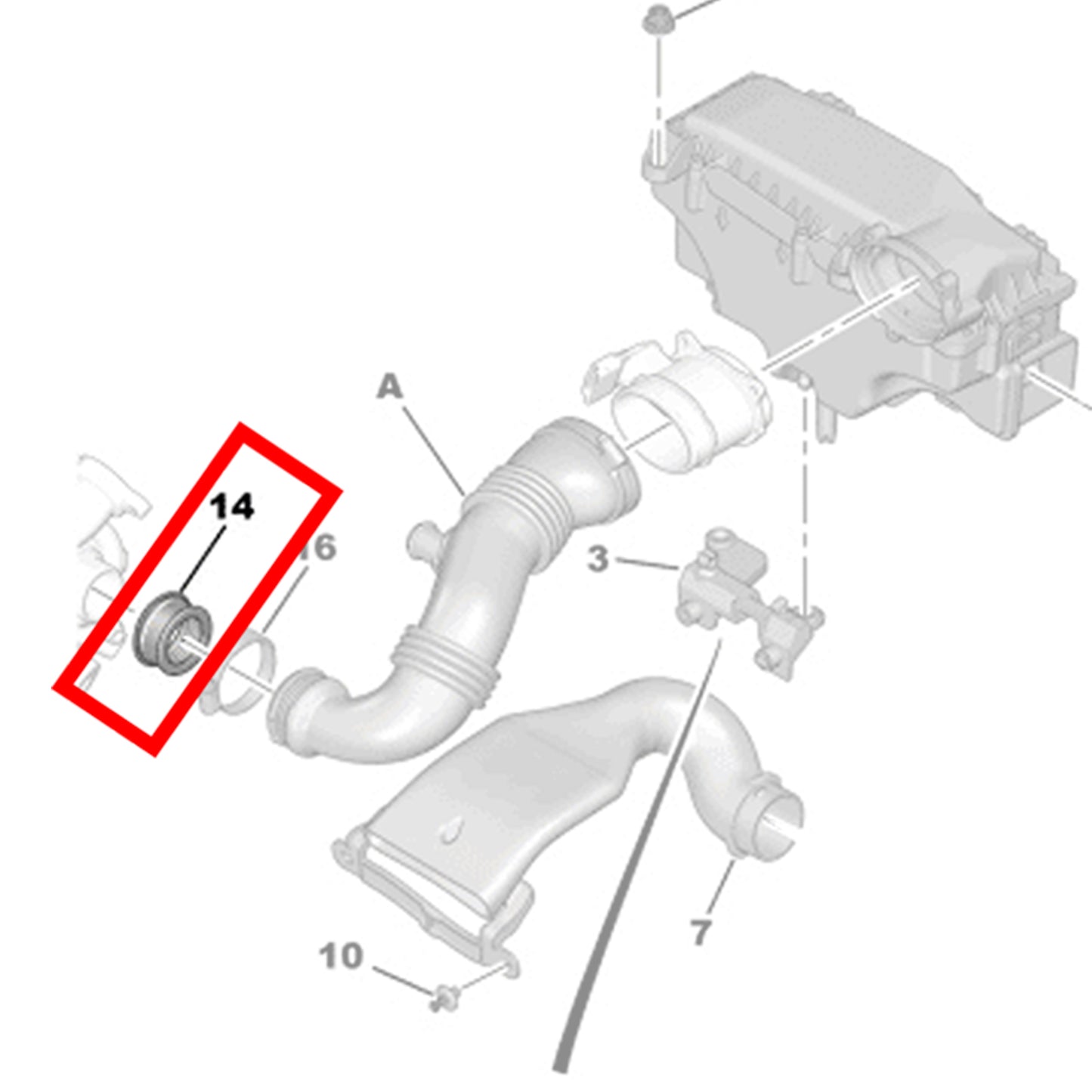 PinochUKka Upper Turbo Hose 1.6 HDI 9686311380, 1434.C8, 1434C8