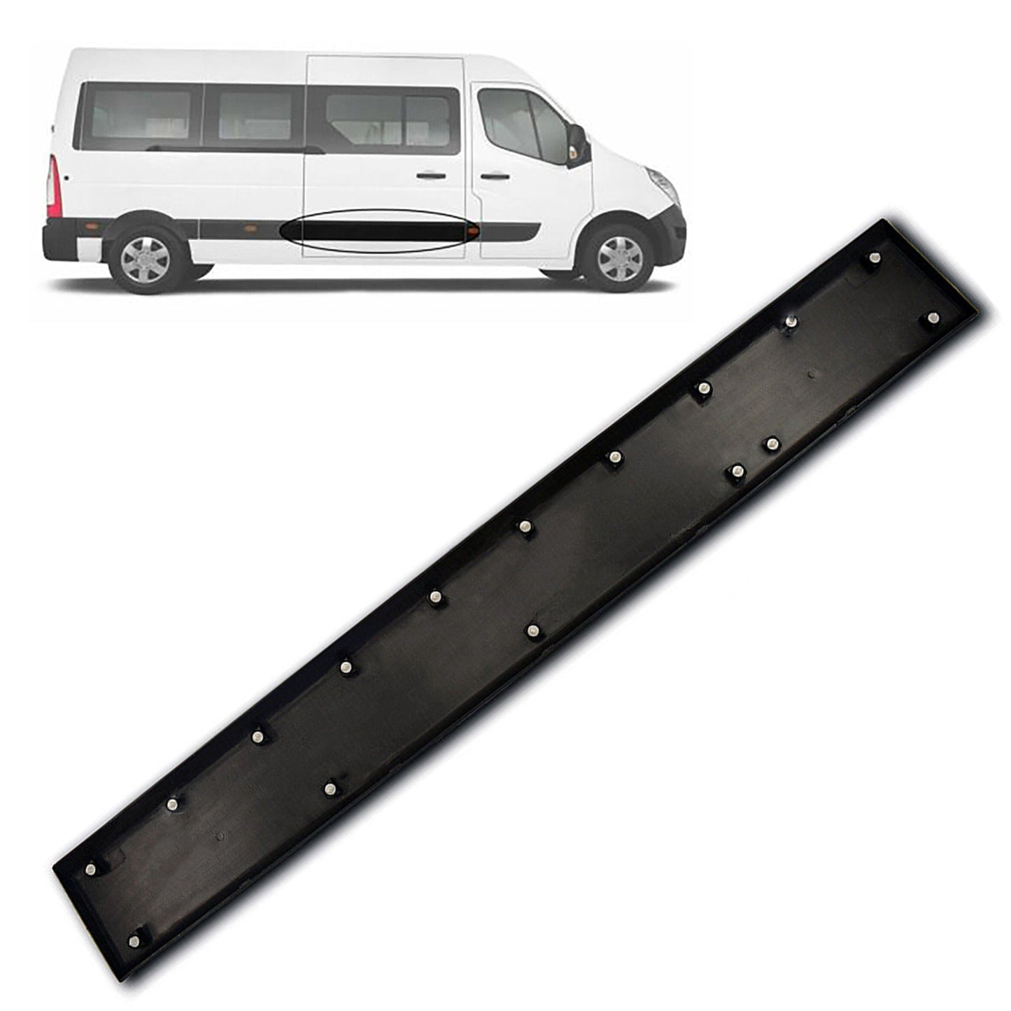 PinochUKka | Left or Right Moulding Protective Strip Fit Nissan NV400 828210160R, 828200148R