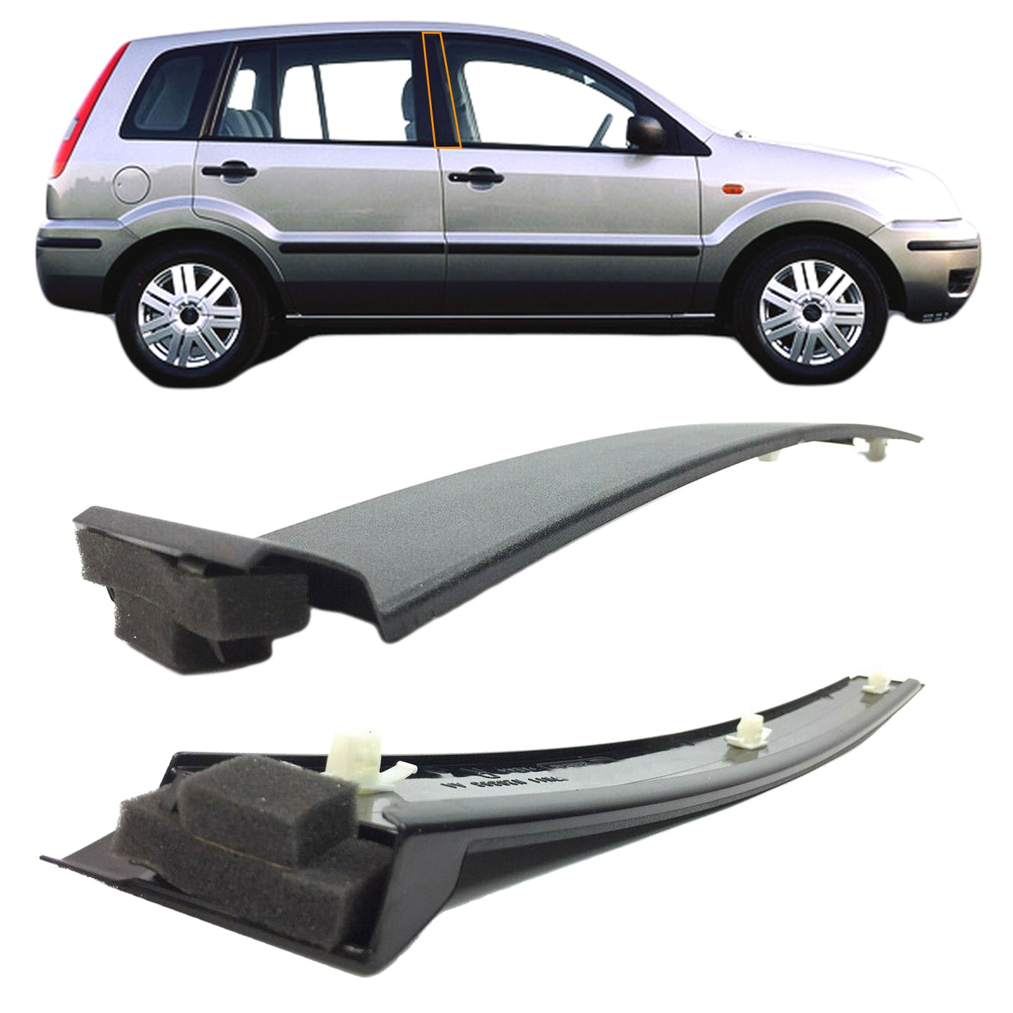 PinochUKka | Fit Ford Fusion Front RH O/S B Pillar Moulding Trim