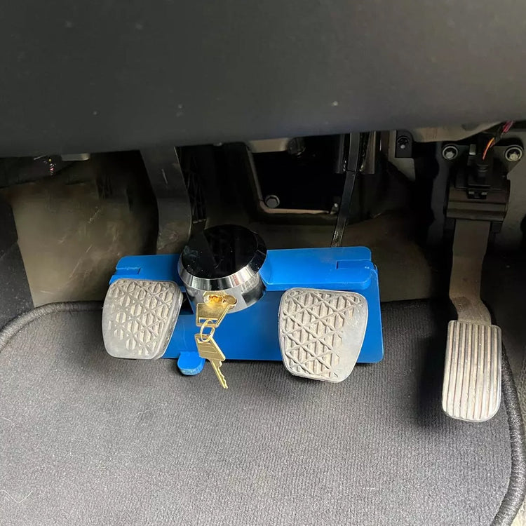 Car Vehicle Van Anti Theft Security Pedal Lock Box with Key [RHD]