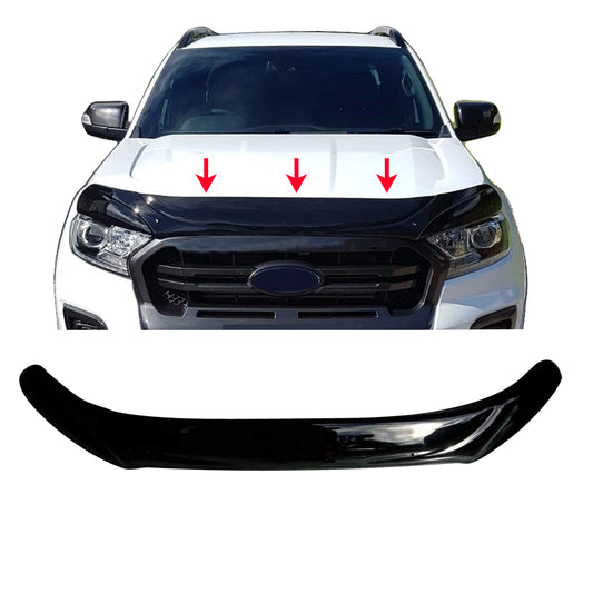 PinochUKka | Fits Ford Ranger Black Bonnet Guard