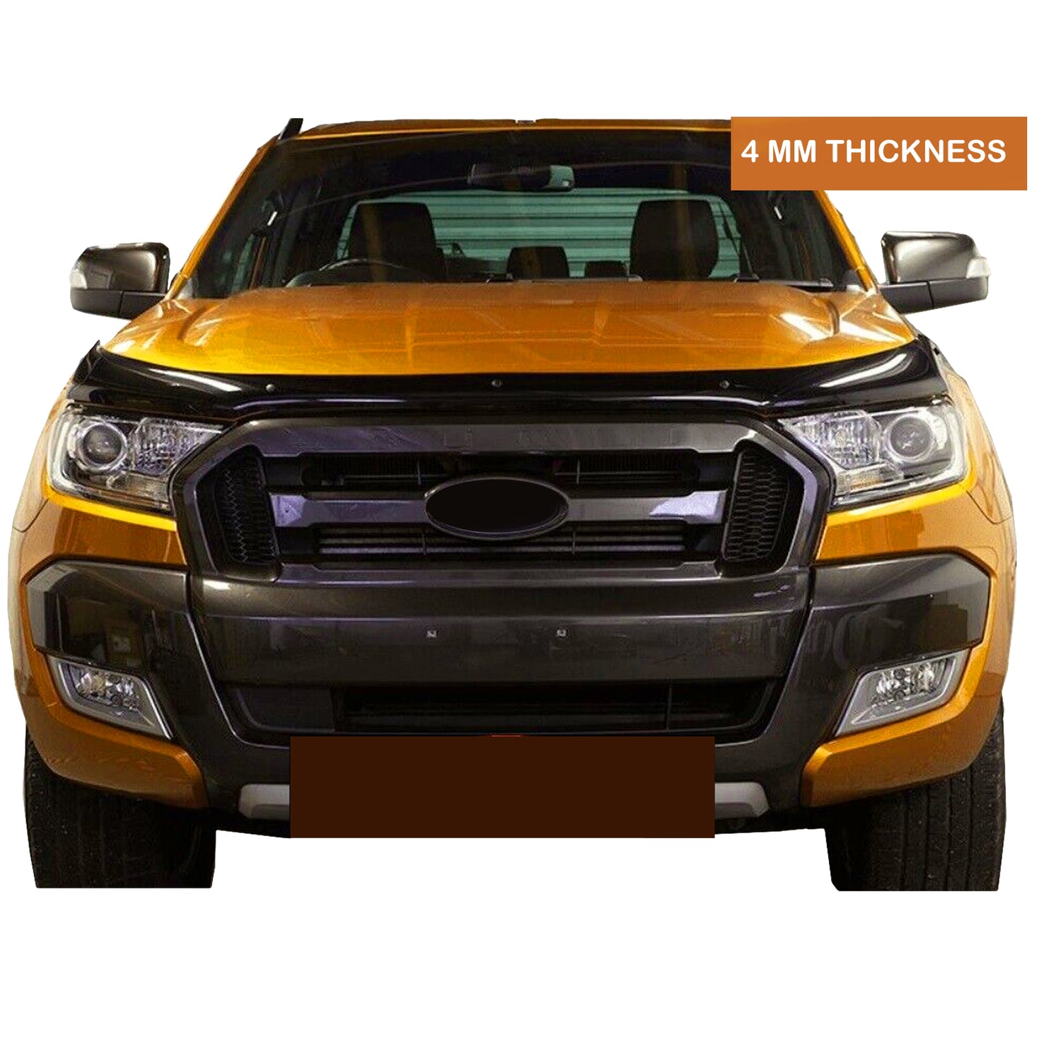 PinochUKka | Fits Ford Ranger Black Bonnet Protector
