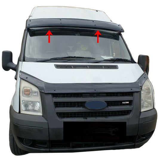 PinochUKka | Fits Ford Transit MK6 MK7 ABS Black Sun Visor Solid Black