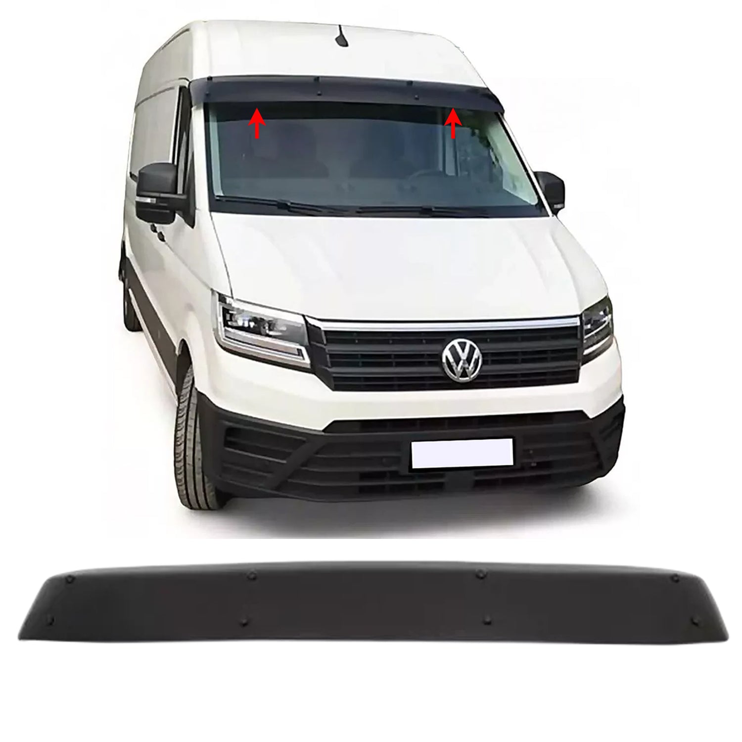 PinochUKka | Fits VW CRAFTER  [2017-ON] ABS Sun Visor with Fitting 