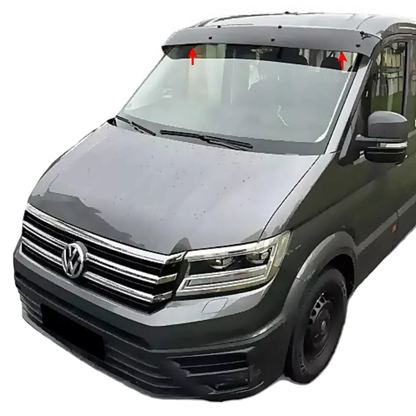 PinochUKka | Fits VW CRAFTER MAN TGE [2017-ON] ABS Sun Visor with Fitting 