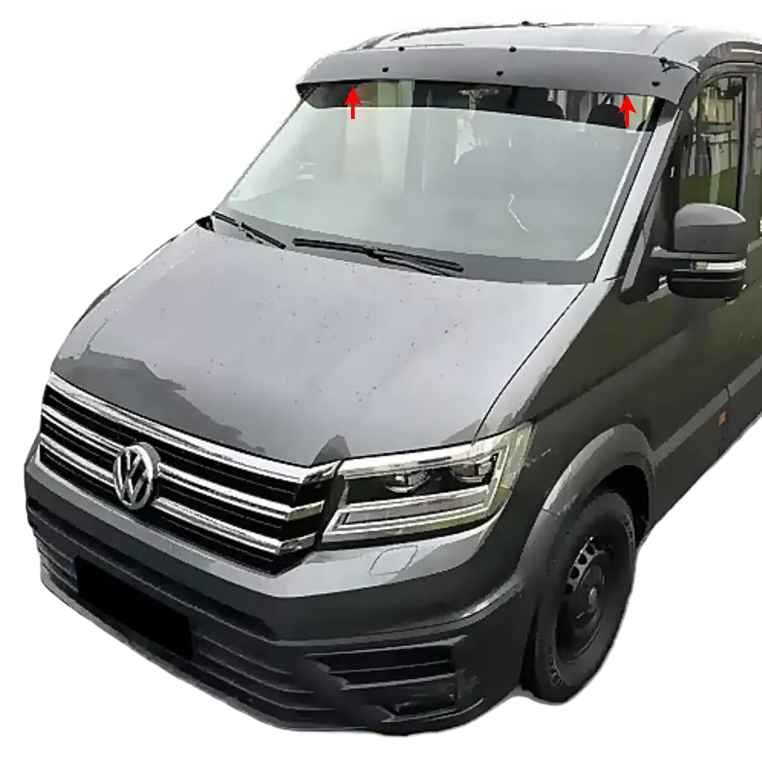 PinochUKka | Fits VW CRAFTER MAN TGE [2017-ON] ABS Sun Visor with Fitting 