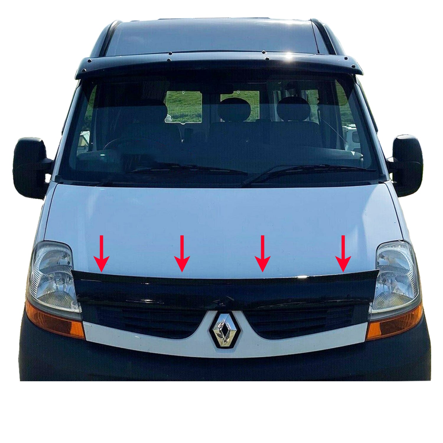PinochUKka | RENAULT MASTER [2007-2010] Bonnet Guard Wind Stone Deflector Protector 