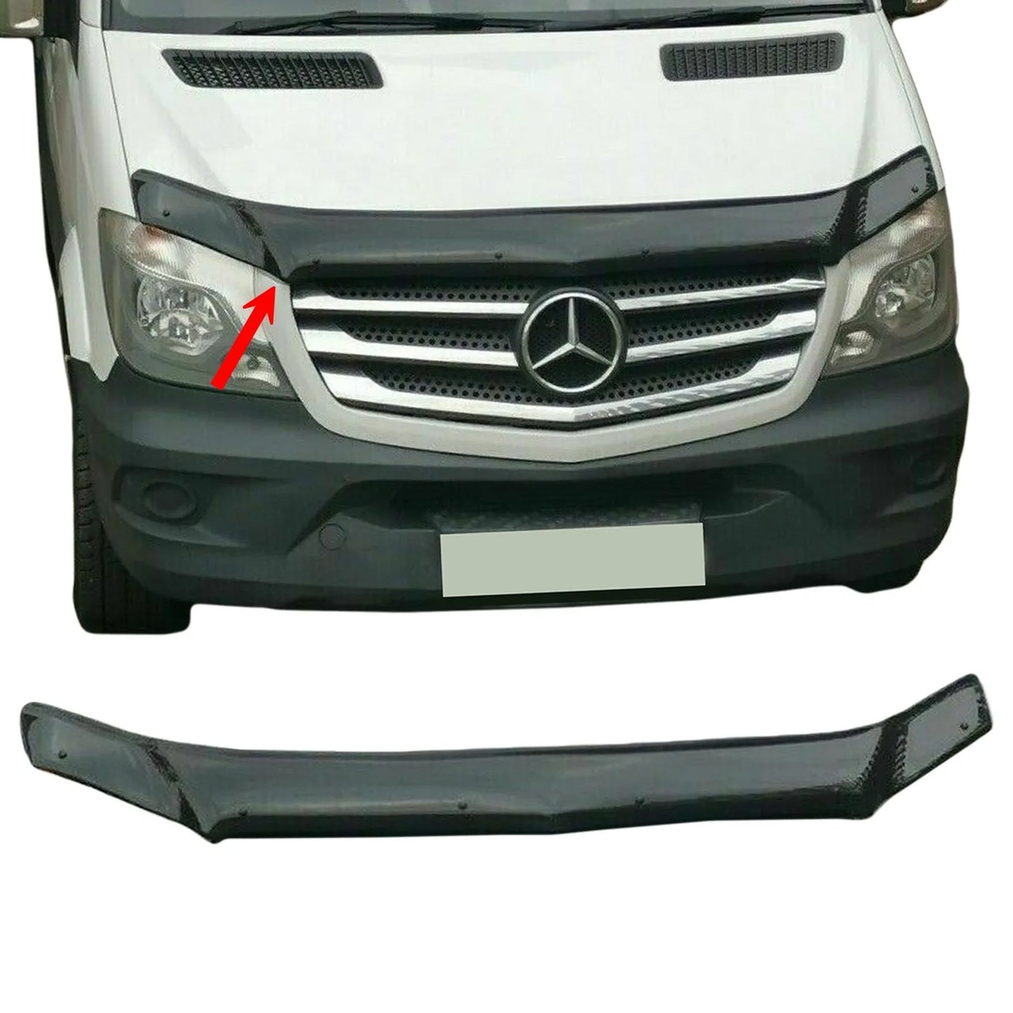 PinochUKka | Fits MERCEDES SPRINTER W906 [2013-2017] Sun Visor + Bug Protector