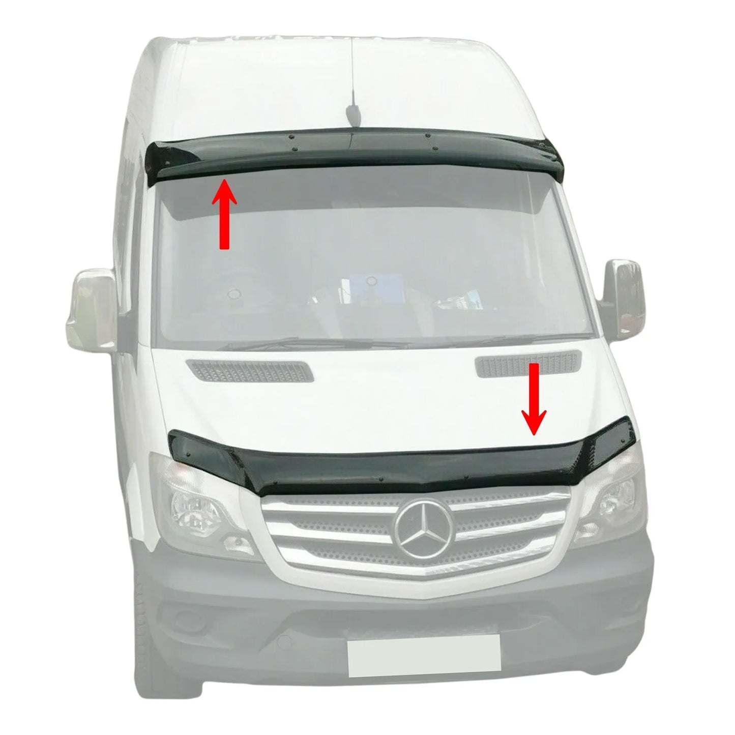 PinochUKka | Fits MERCEDES SPRINTER W906 [2013-2017] Sun Visor + Bug Guard Protector
