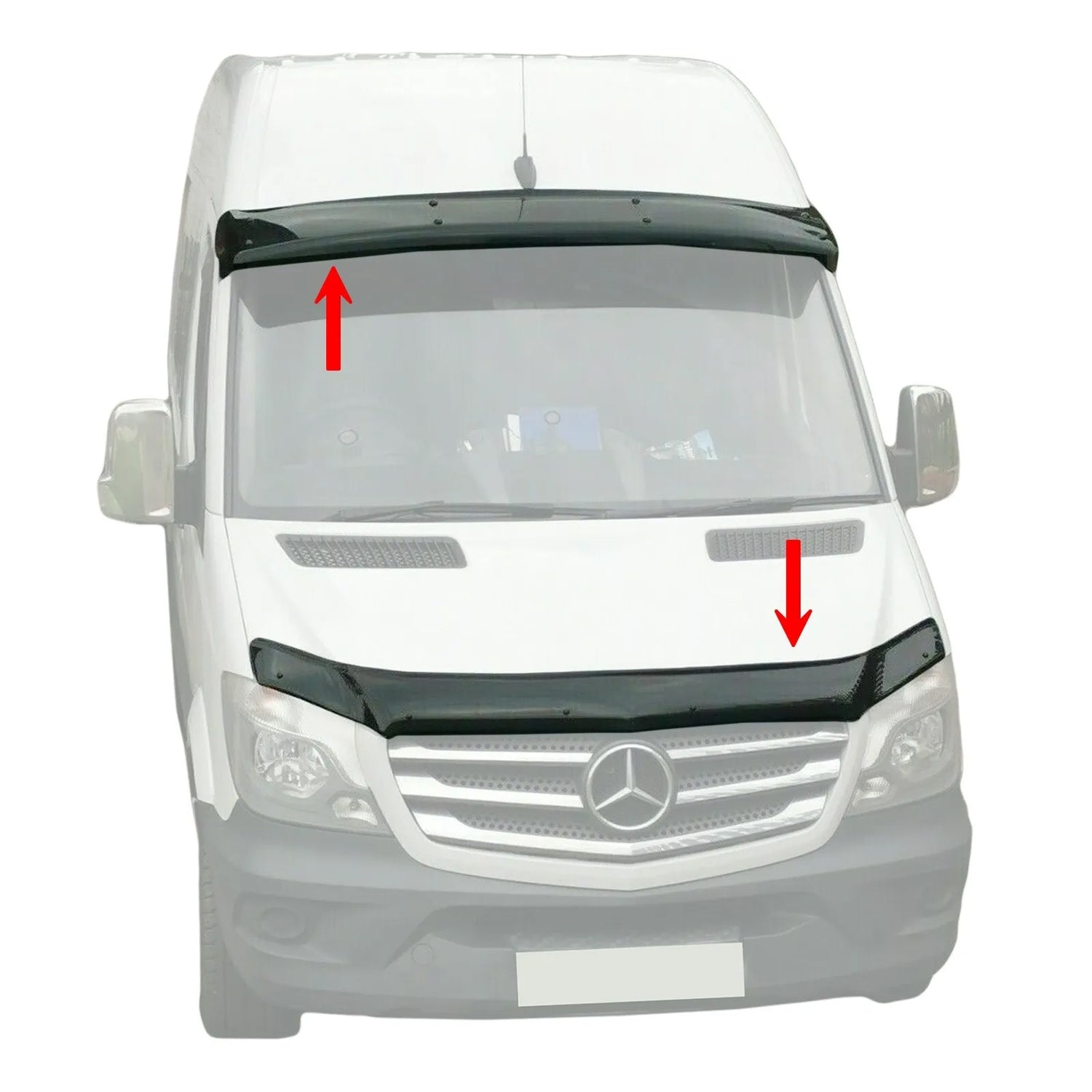PinochUKka | Fits MERCEDES SPRINTER W906 [2013-2017] Sun Visor + Bug Guard Protector