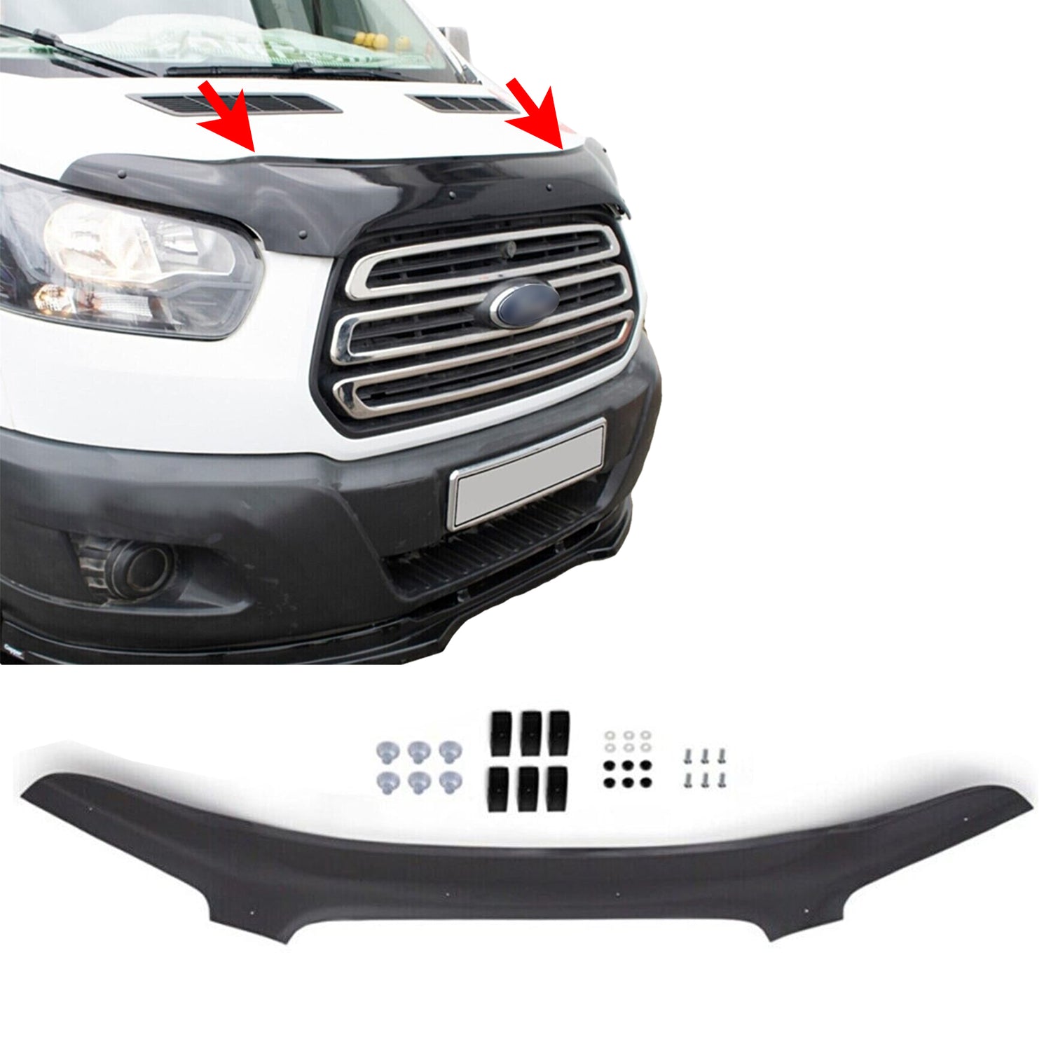 PinochUKka Fits FORD TRANSIT MK9 [2020 ON] Bonnet Wind Stone Deflector
