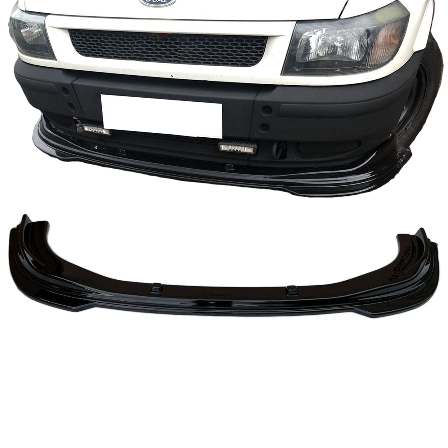 PinochUKka | Fits FORD TRANSIT MK7 [2006-2013] Front Lower ABS Gloss Black Bumper Lip Splitter with Fitting Kit