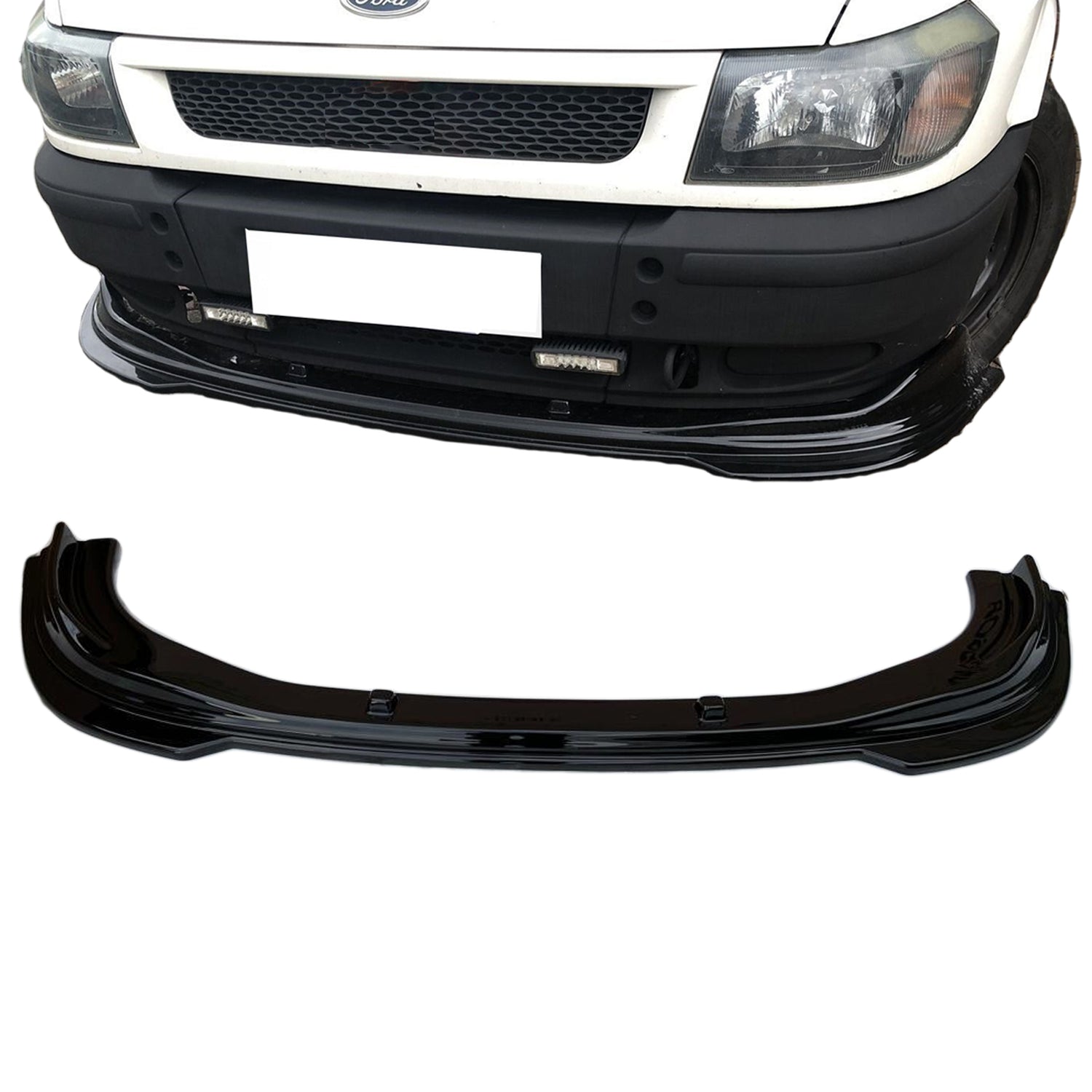 PinochUKka | Fits FORD TRANSIT MK7 [2006-2013] Front Lower ABS Gloss Black Bumper Lip Splitter with Fitting Kit