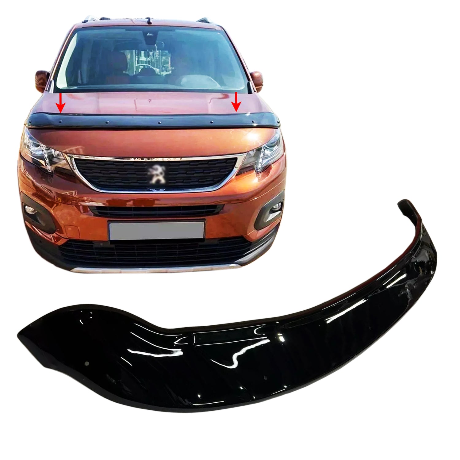 PinochUKka | Fits Peugeot Rifter 2019 On Bonnet Guard Stone Bug Protector