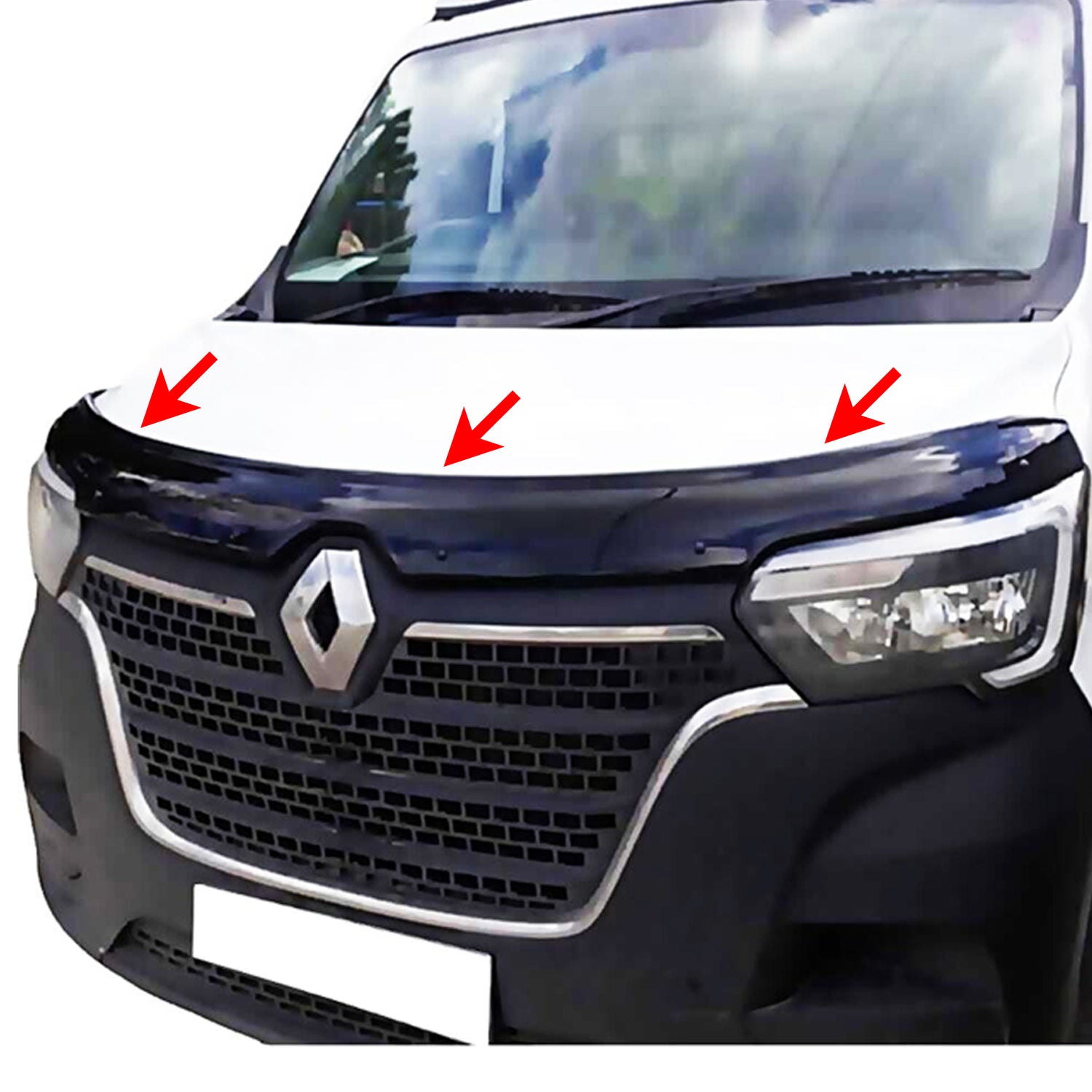PinochUKka | Fits Renault Master 2018-2022 Bonnet Guard Wind Bug Stone Protector