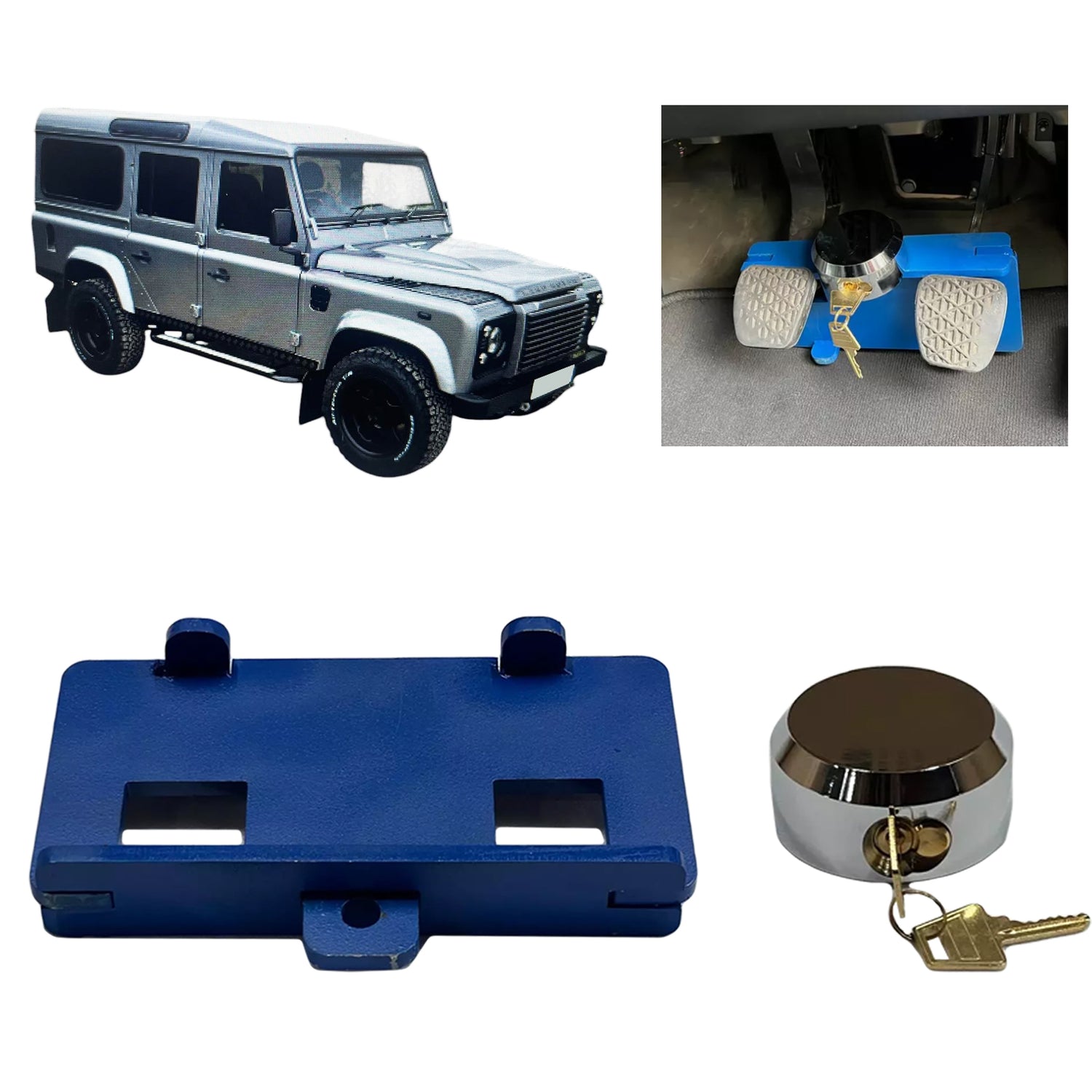 Fit LAND ROVER DISCOVERY [1999-2015] Anti Theft Security Pedal Lock Box with Key RHD