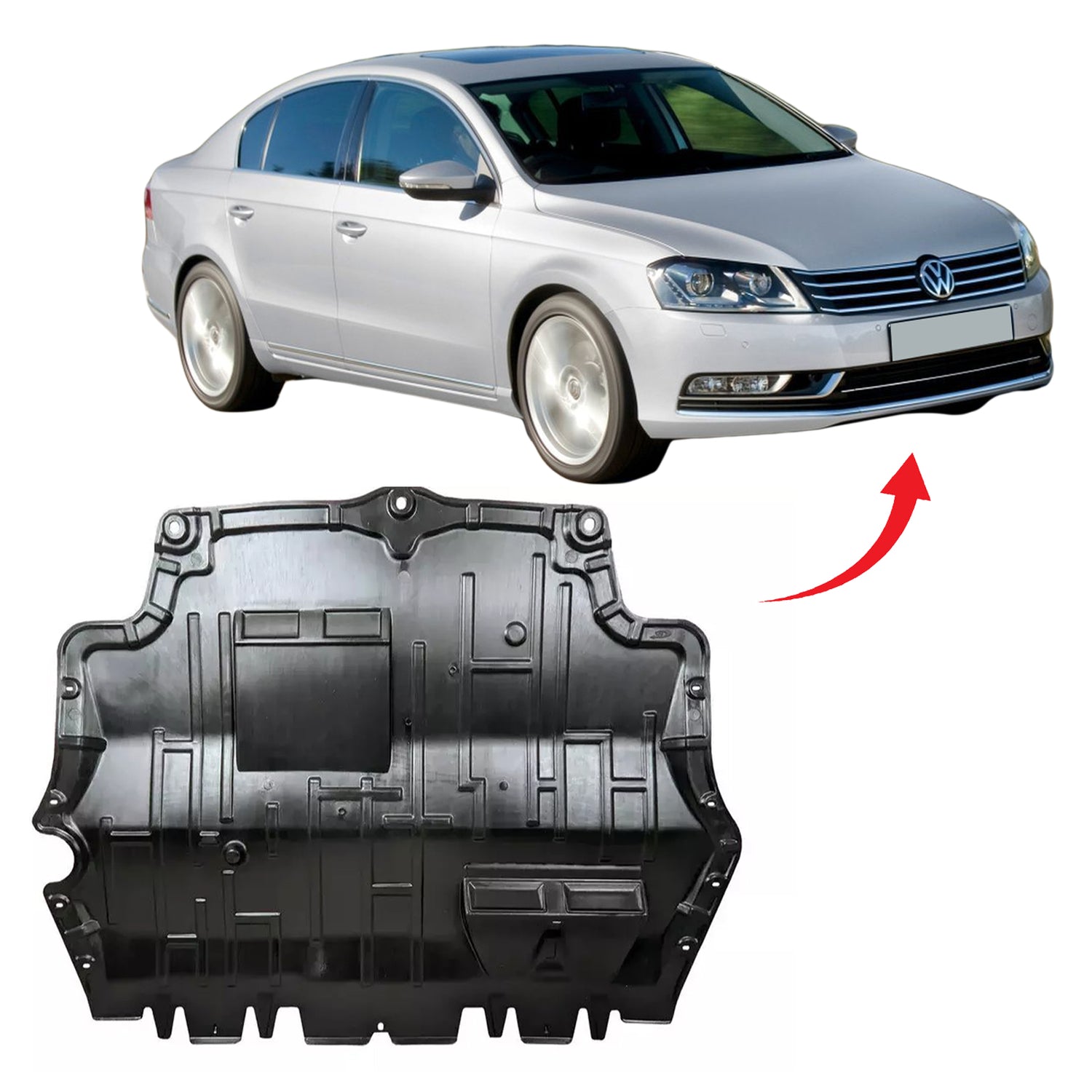 PinochUKka | Fits VW PASSAT CC B6 B7 [2005-2014] Under Engine Cover Undertray 