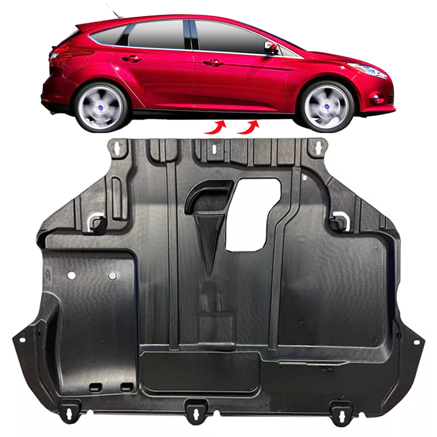 PinochUKka | Fits FORD FOCUS MK3 C-MAX II Under Engine Cover 