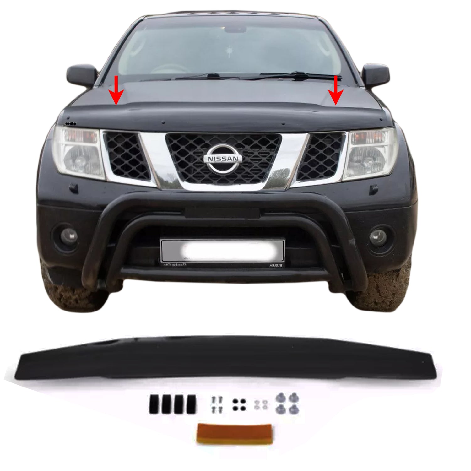 PinochUKka | Fits Nissan NAVARA [06-15] Bonnet Guard Stone Protector