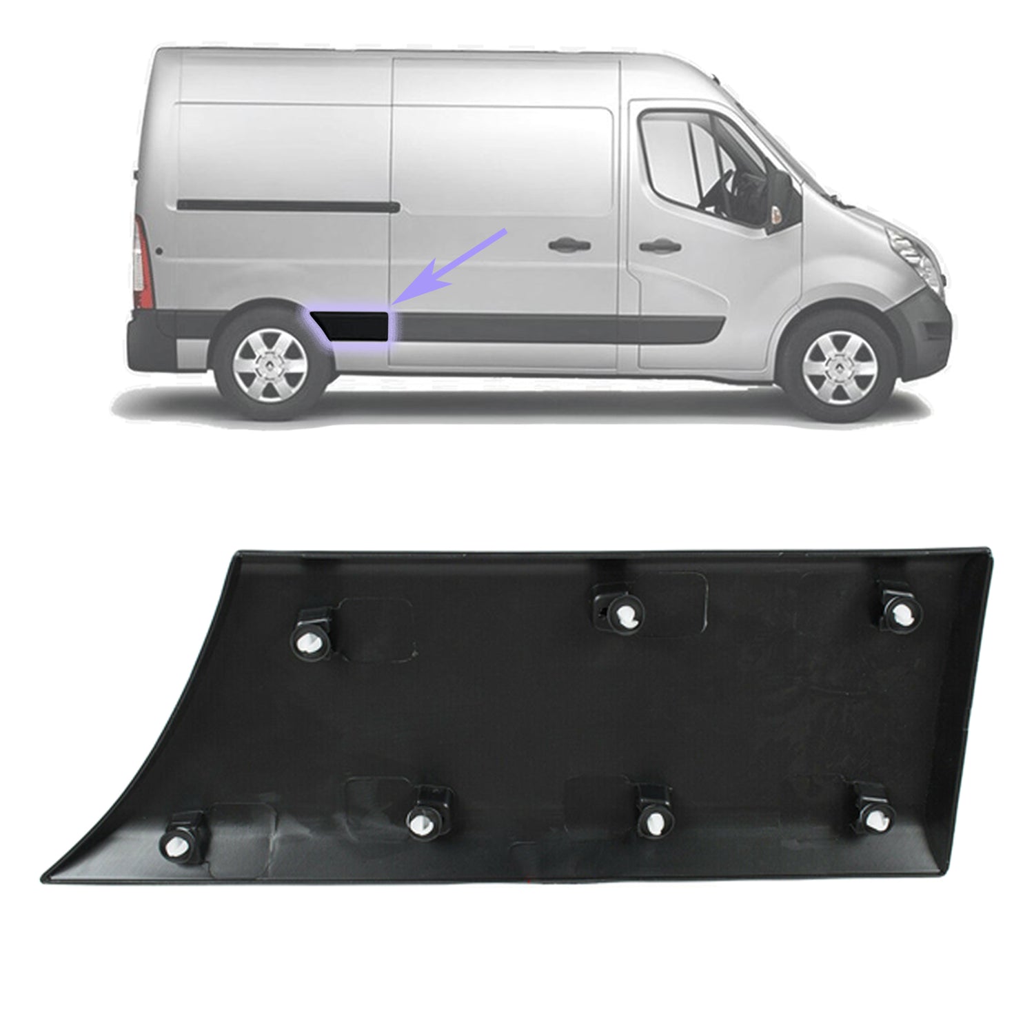 PinochUKka | Rear Right Driver Moulding Protective Strip Fit Nissan NV400 768F30006R