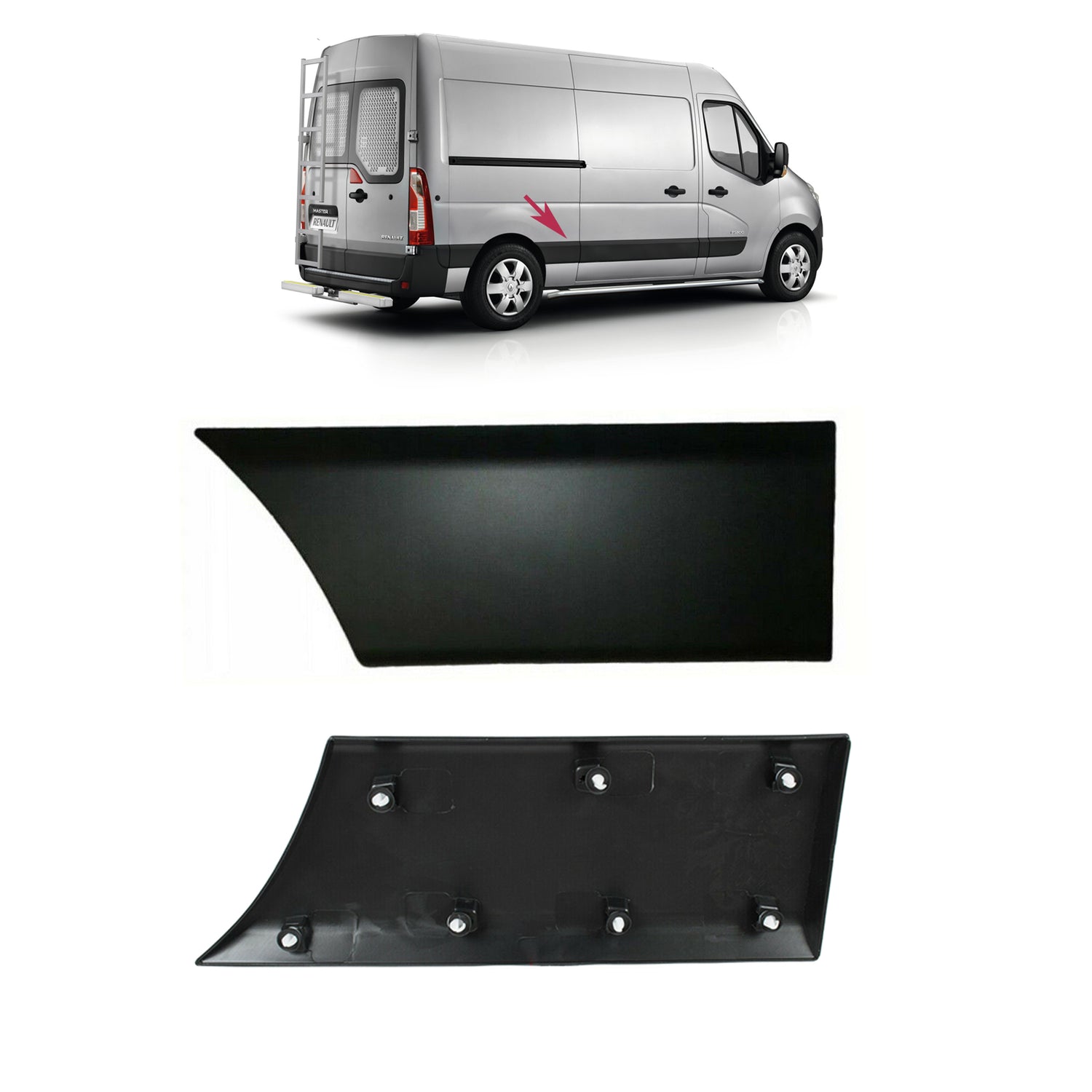 PinochUKka | Rear Right Moulding Protective Strip Fit Renault Master 768F30006R