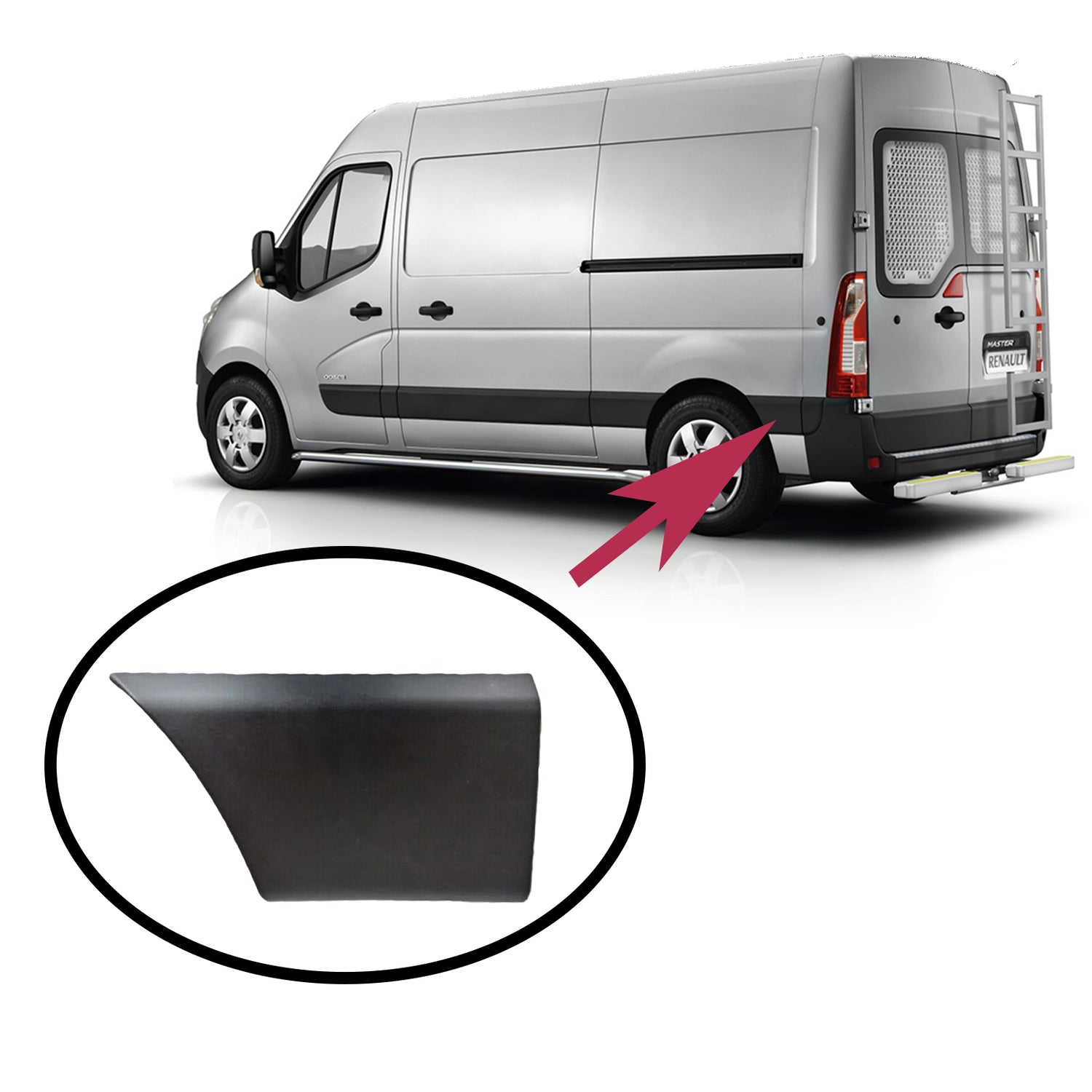 PinochUKka | Rear Left Moulding Protective Strip Fit Renault Master MK3 768F20005R