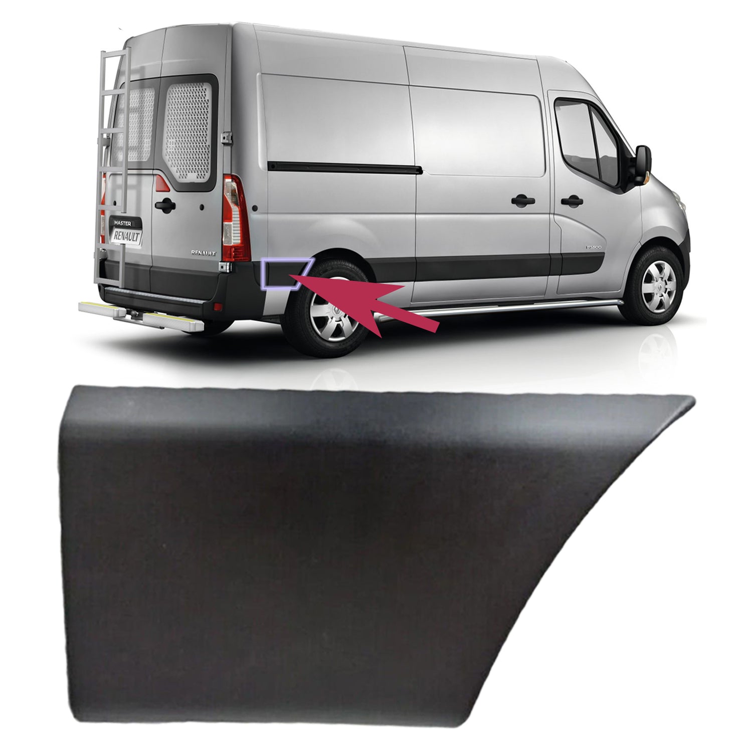 PinochUKka | Rear Right RH O/S Moulding Trim Renault Master 768F30005R