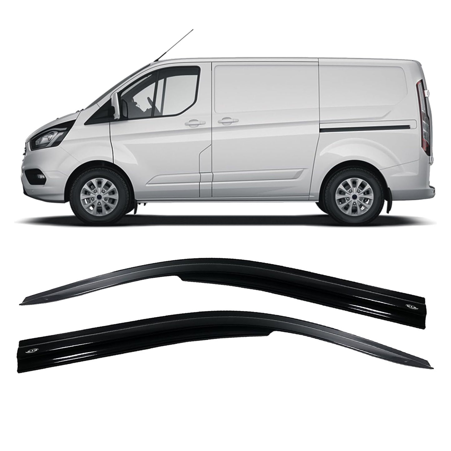 PinochUKka | Fits Ford Transit Custom Sun Deflectors [Stick-on]