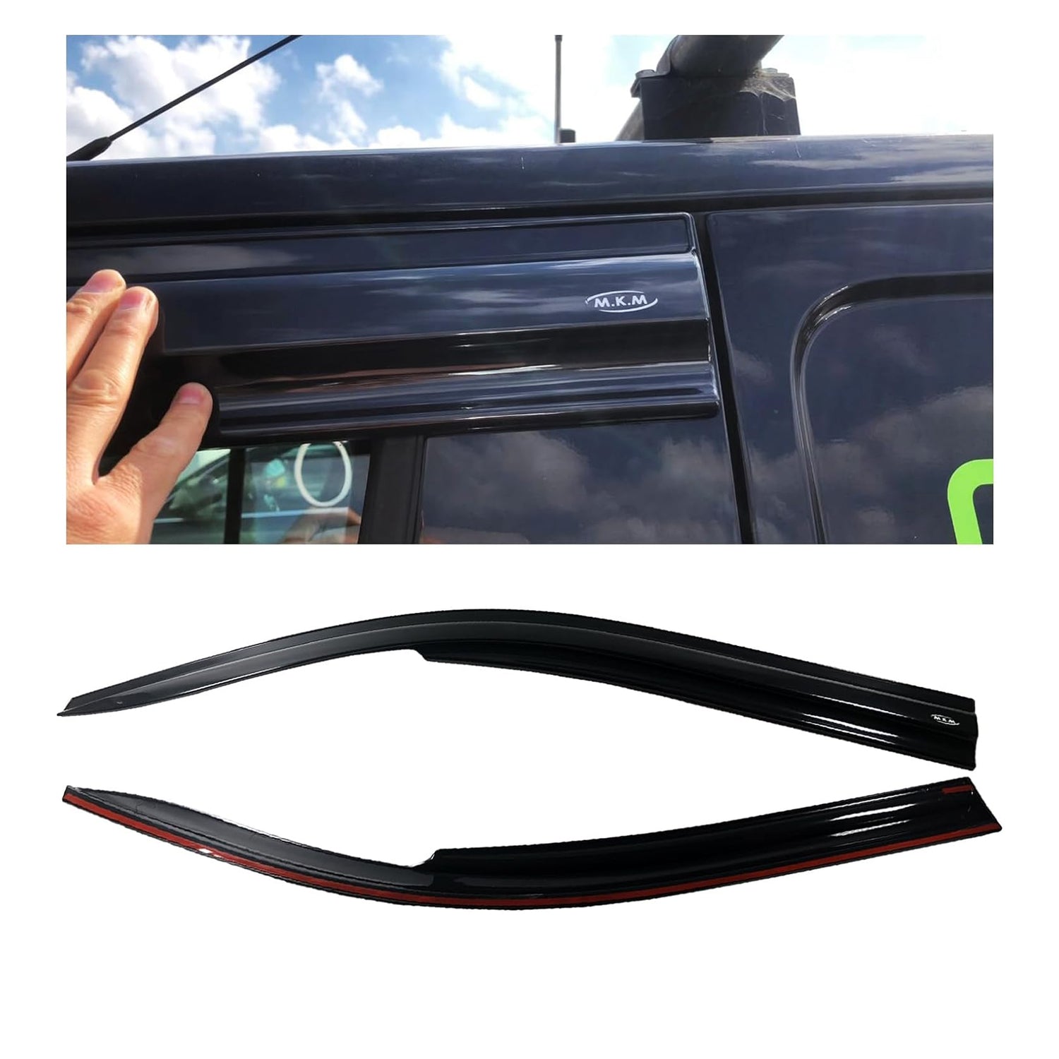 PinochUKka | Fits Ford Transit Custom Rain Deflectors [Stick-on]