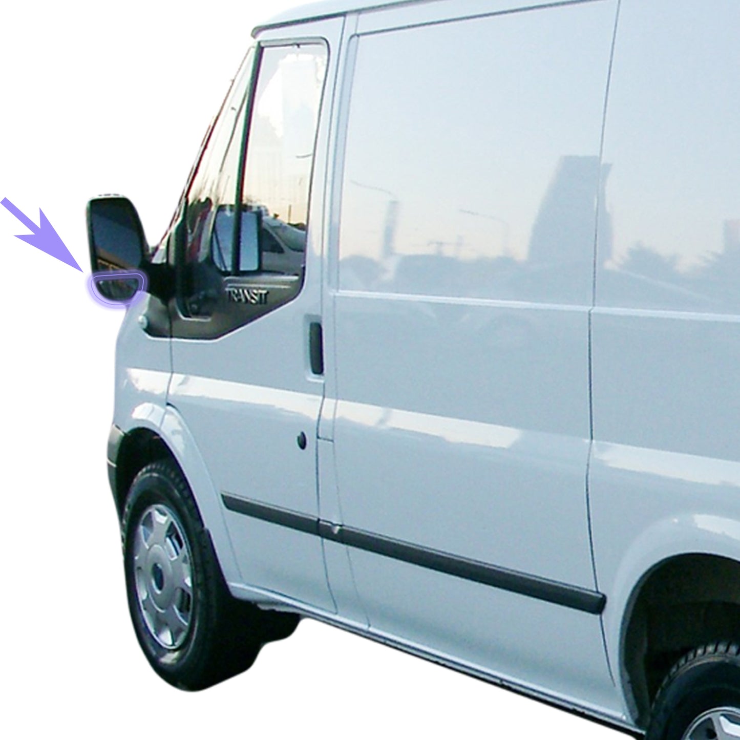 Fits Ford Transit MK6 MK7 [2000-2014] Front Left Passenger Nearside Wing Mirror Blind Spot Glass 2C1117C718AA, 4458063