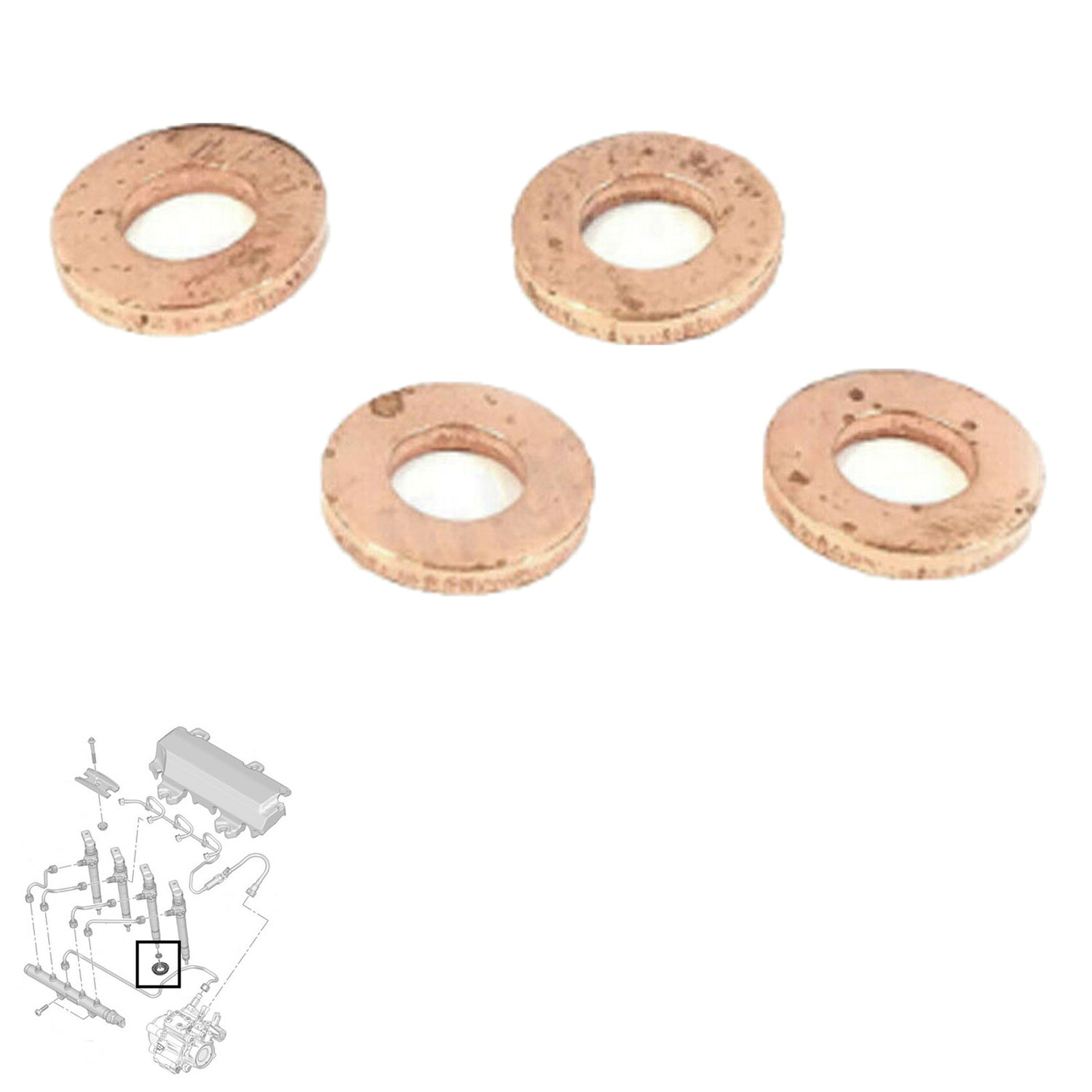 PinochUKka | Fuel Injector Seal Washer O-Ring Set Ford PinochUKka | Fuel Injector Seal Washer O-Ring Set Audi VW Volkswagen