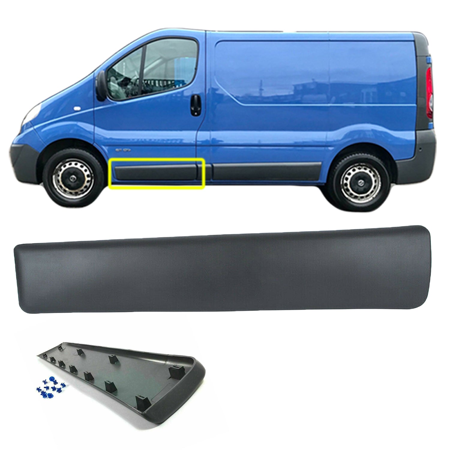 PinochUKka | Front Left Door Moulding Trafic Vivaro Primastar 8200036088, 91165346, 4408631