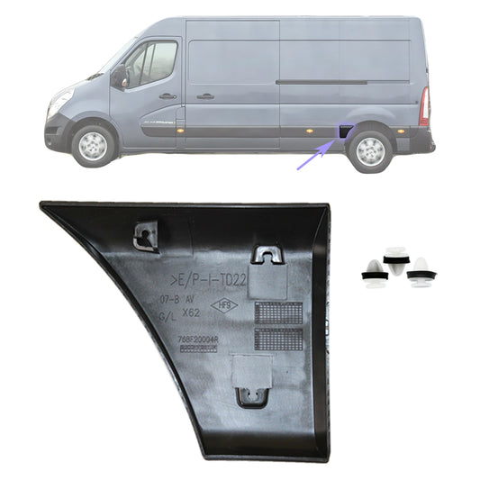 PinochUKka | Rear Left Moulding Protective Strip Fit Renault Master 768F20004R