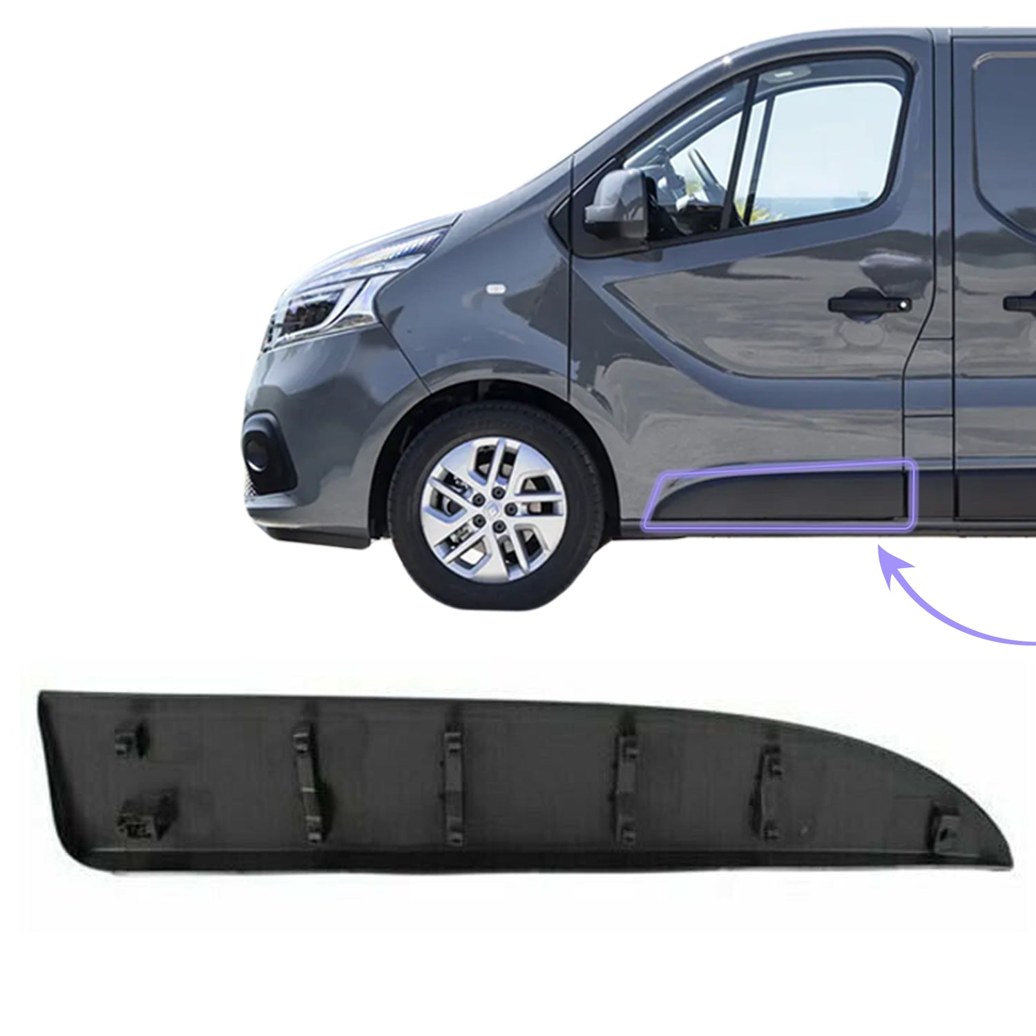 PinochUKka | Left Side Door Moulding VAUXHALL  VIVARO B MK2 (2014-2018)