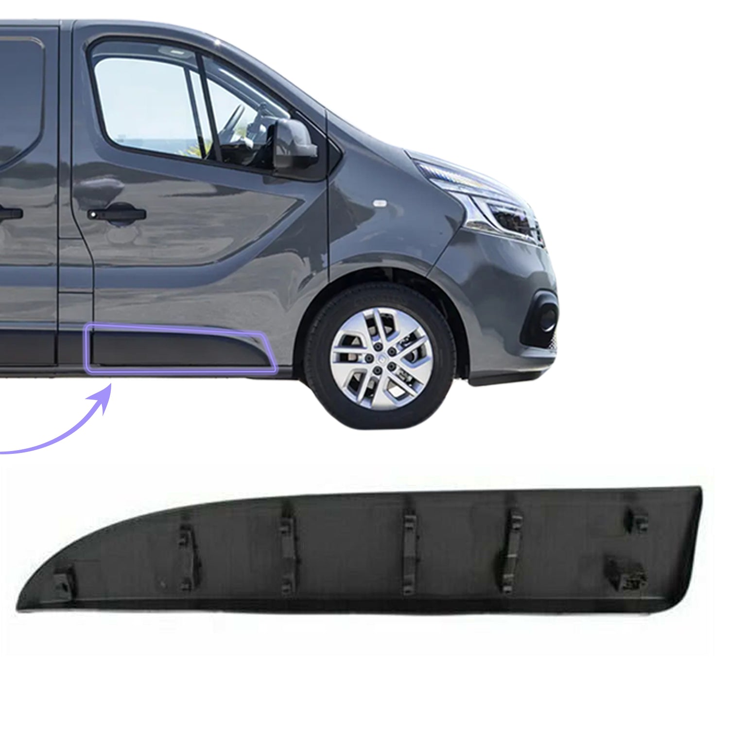 PinochUKka | Right Door Protective Moulding Trim Fits Nissan NV300 93867924, 7685000Q1M