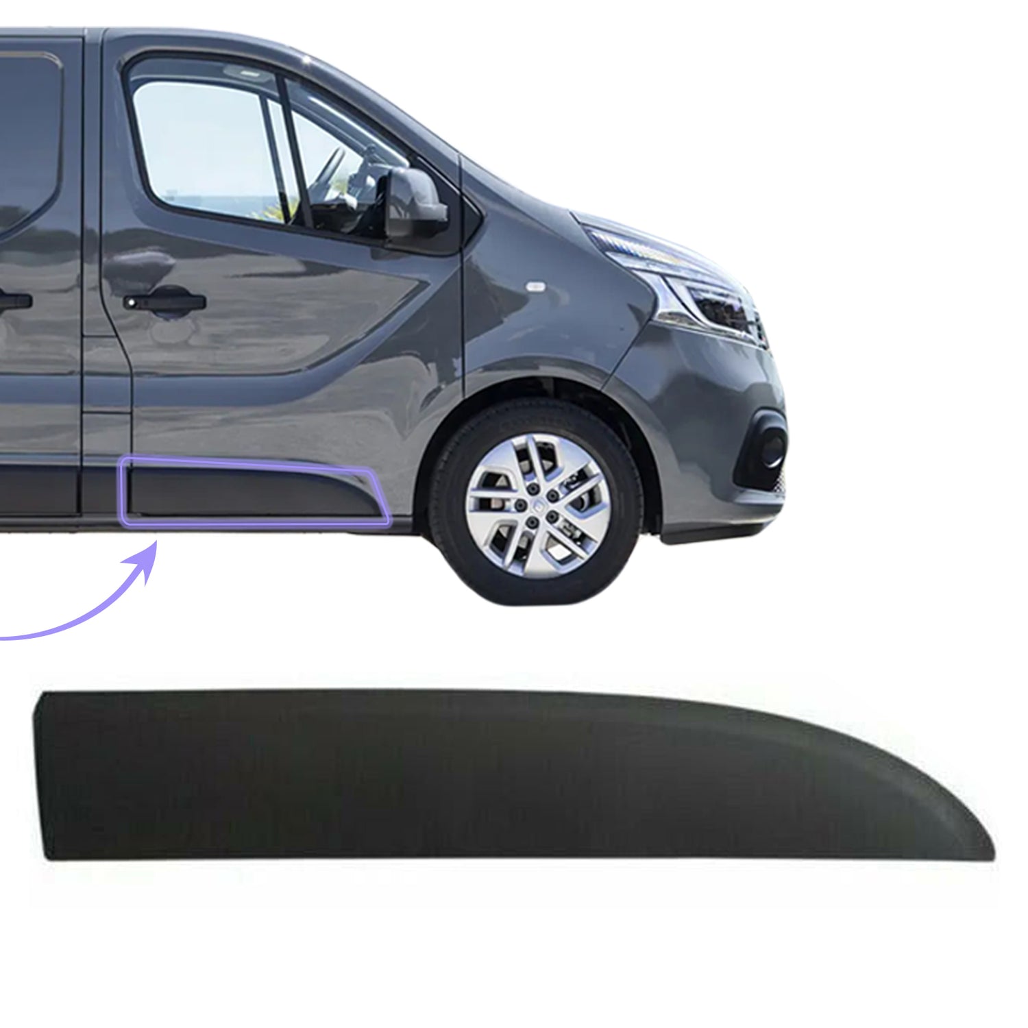 PinochUKka | Right Driver Door Moulding Trim Fits Talento NV300 Trafic Vivaro