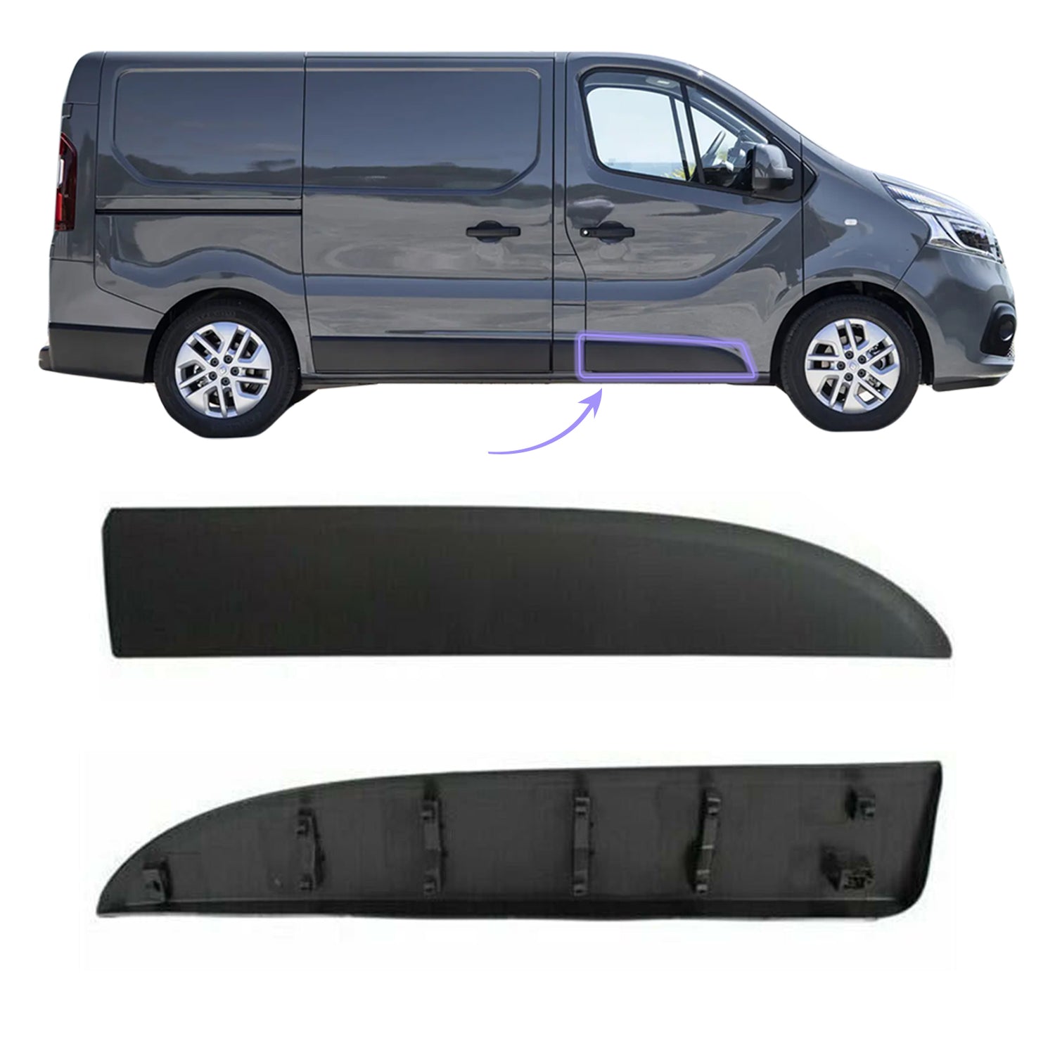 PinochUKka | Right Door Protective Moulding Trim Fits Renault Trafic 808200752R